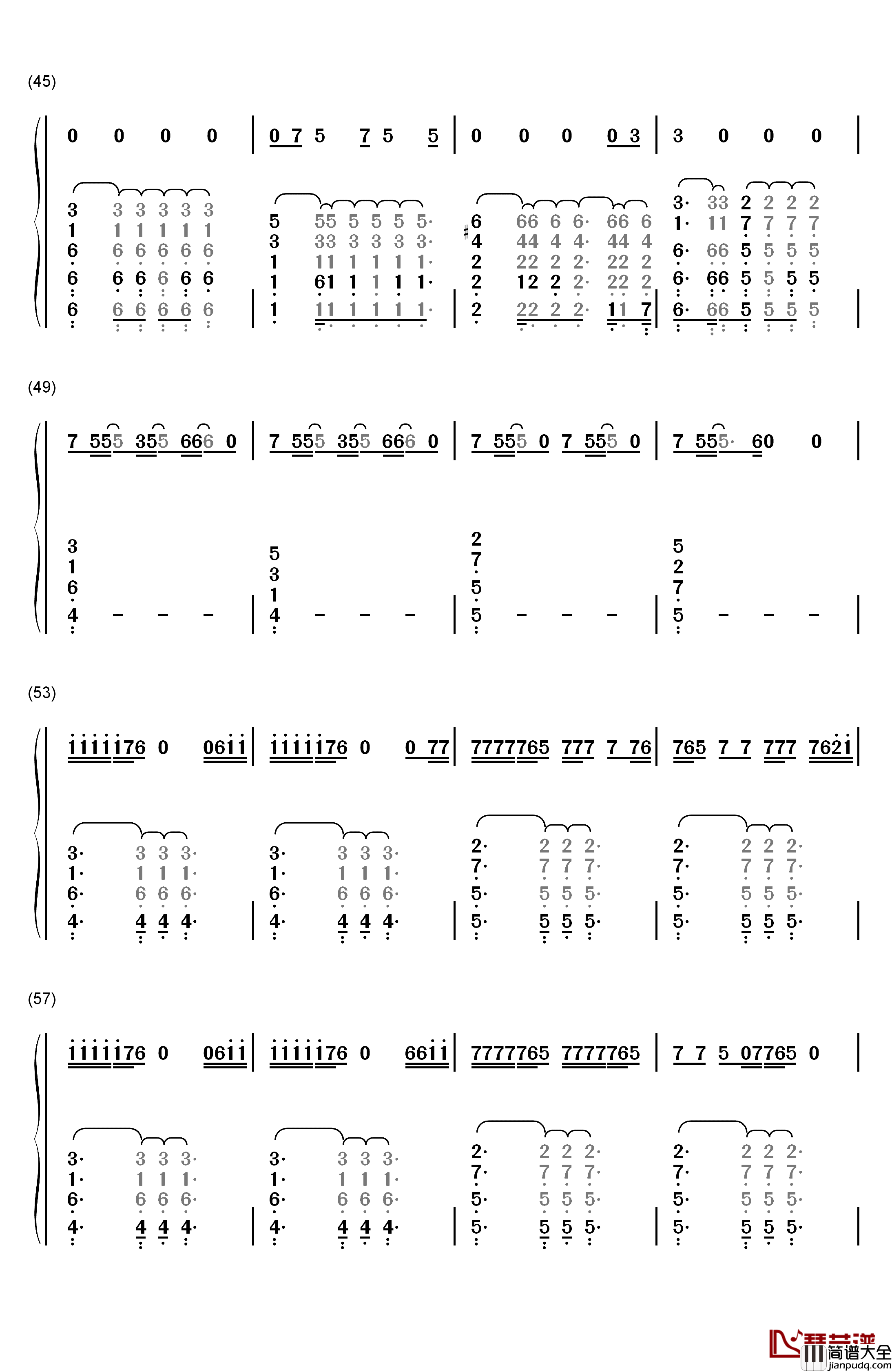 Good_for_You钢琴简谱_数字双手_Selena_Gomez