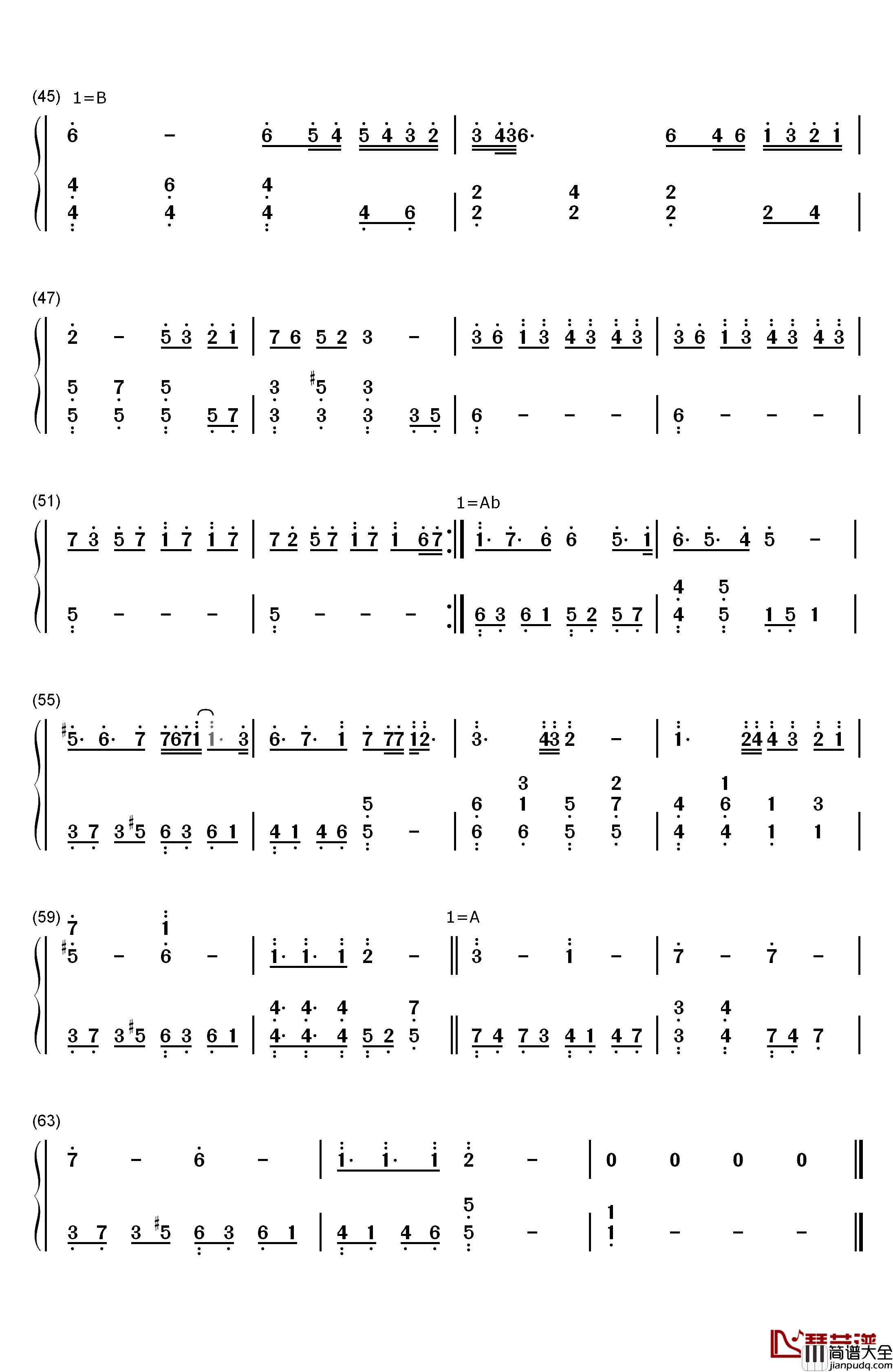 最初的梦想钢琴简谱_数字双手_范玮琪