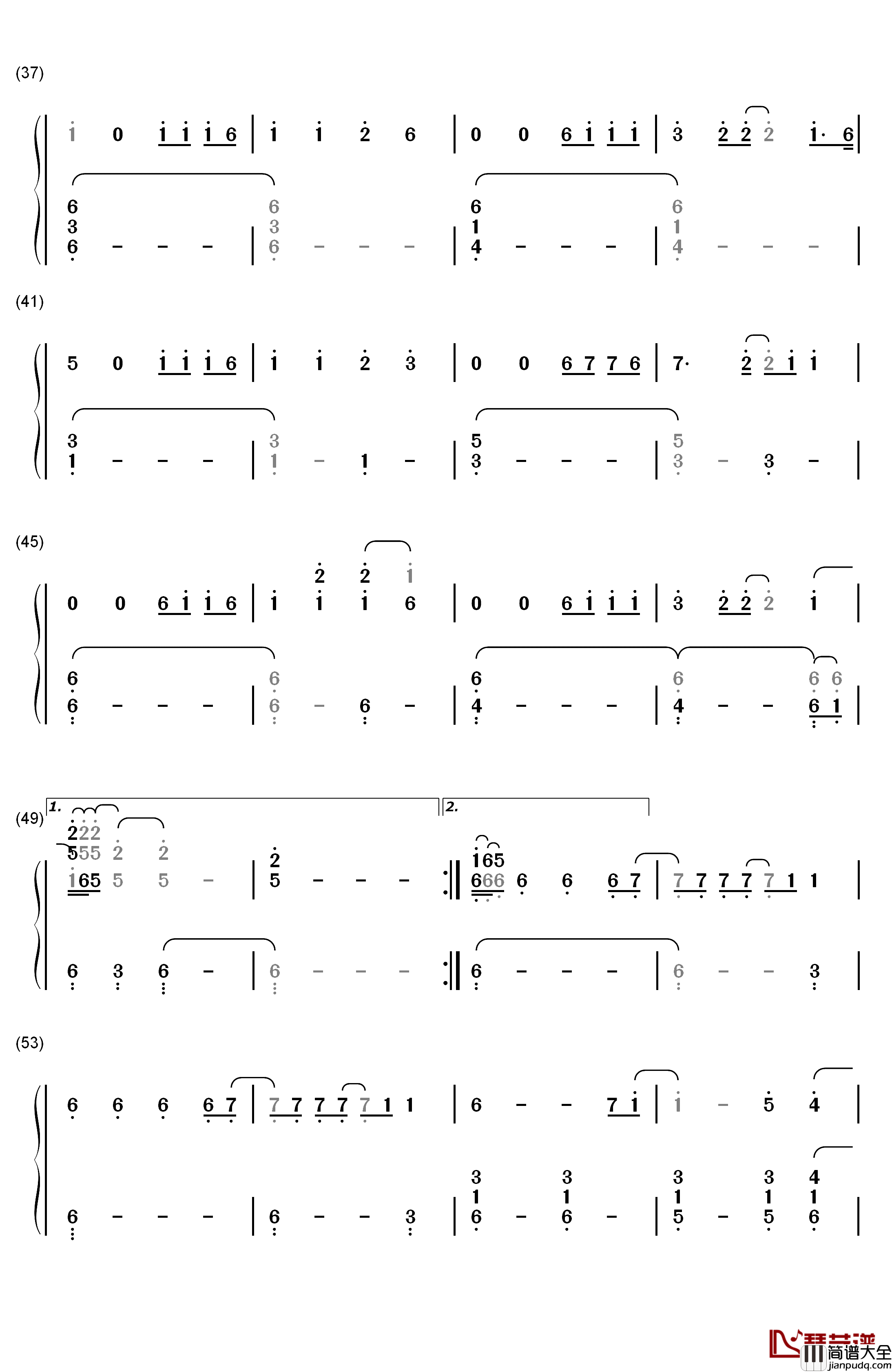 Take_Your_Time钢琴简谱_数字双手_Sam_Hunt