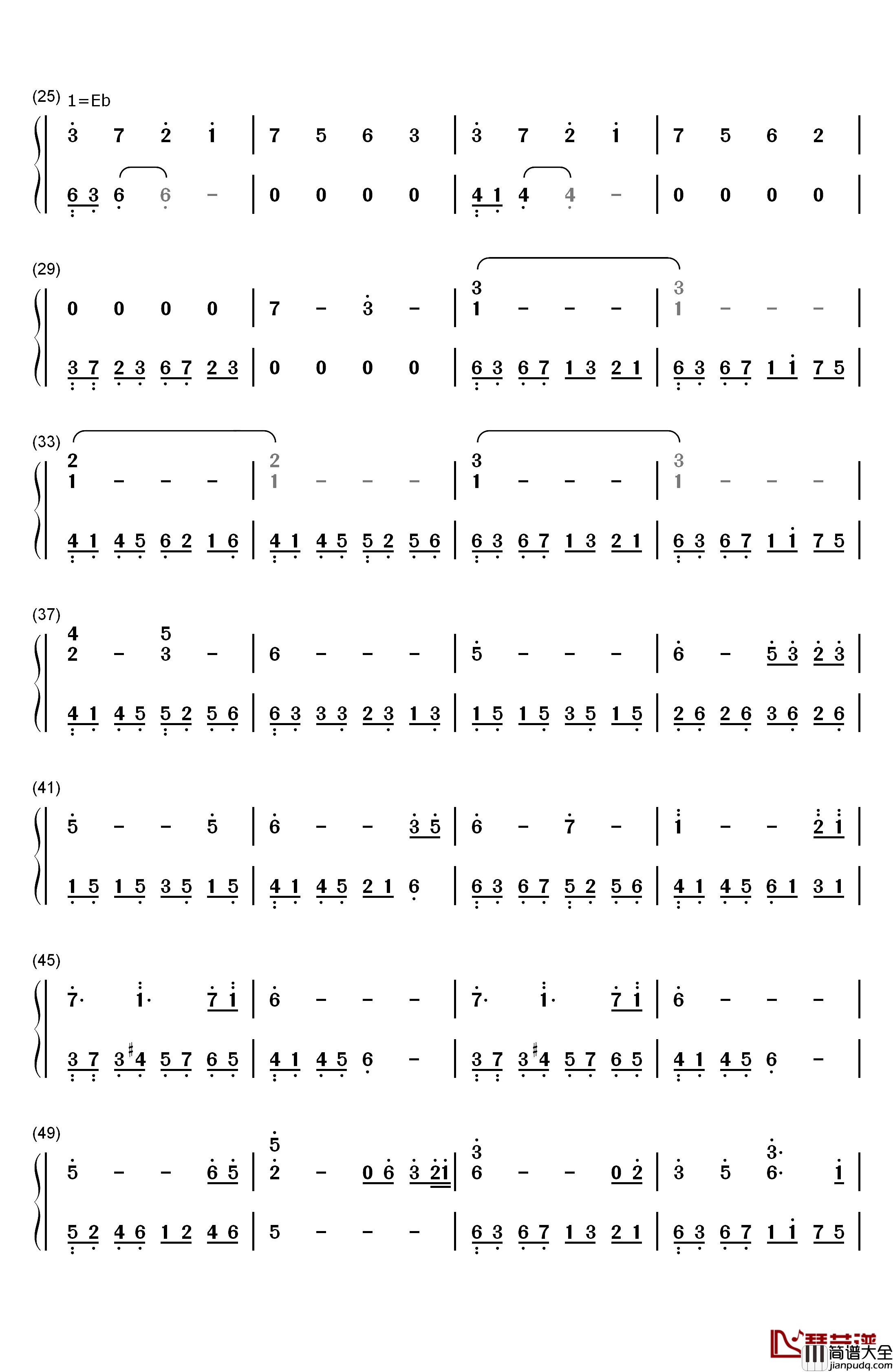 祭奠之歌钢琴简谱_数字双手_林原惠美