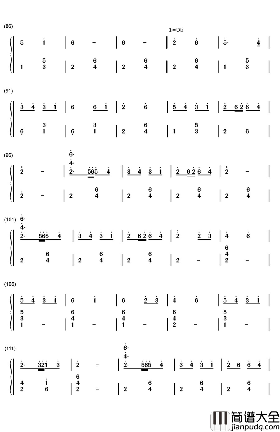 萤火虫之舞钢琴独奏钢琴简谱_数字双手_风潮