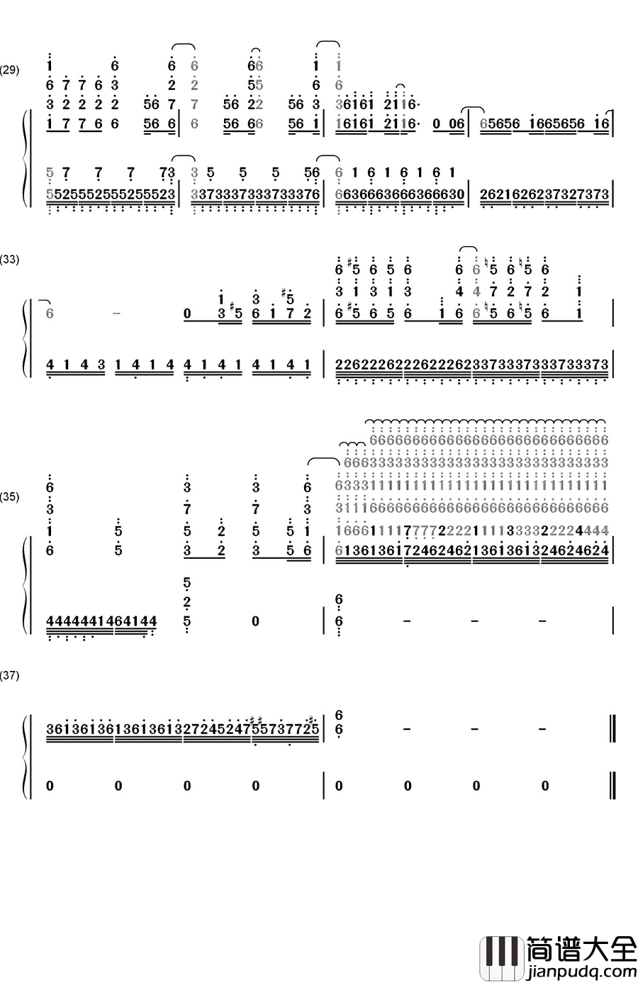 Clattanoia钢琴简谱_数字双手_OxT（大石昌良×Tom_H@ck）