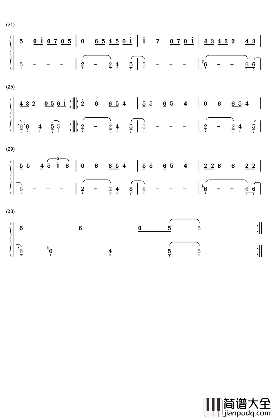 Papercut钢琴简谱_数字双手_Zedd_&_Troye_Sivan