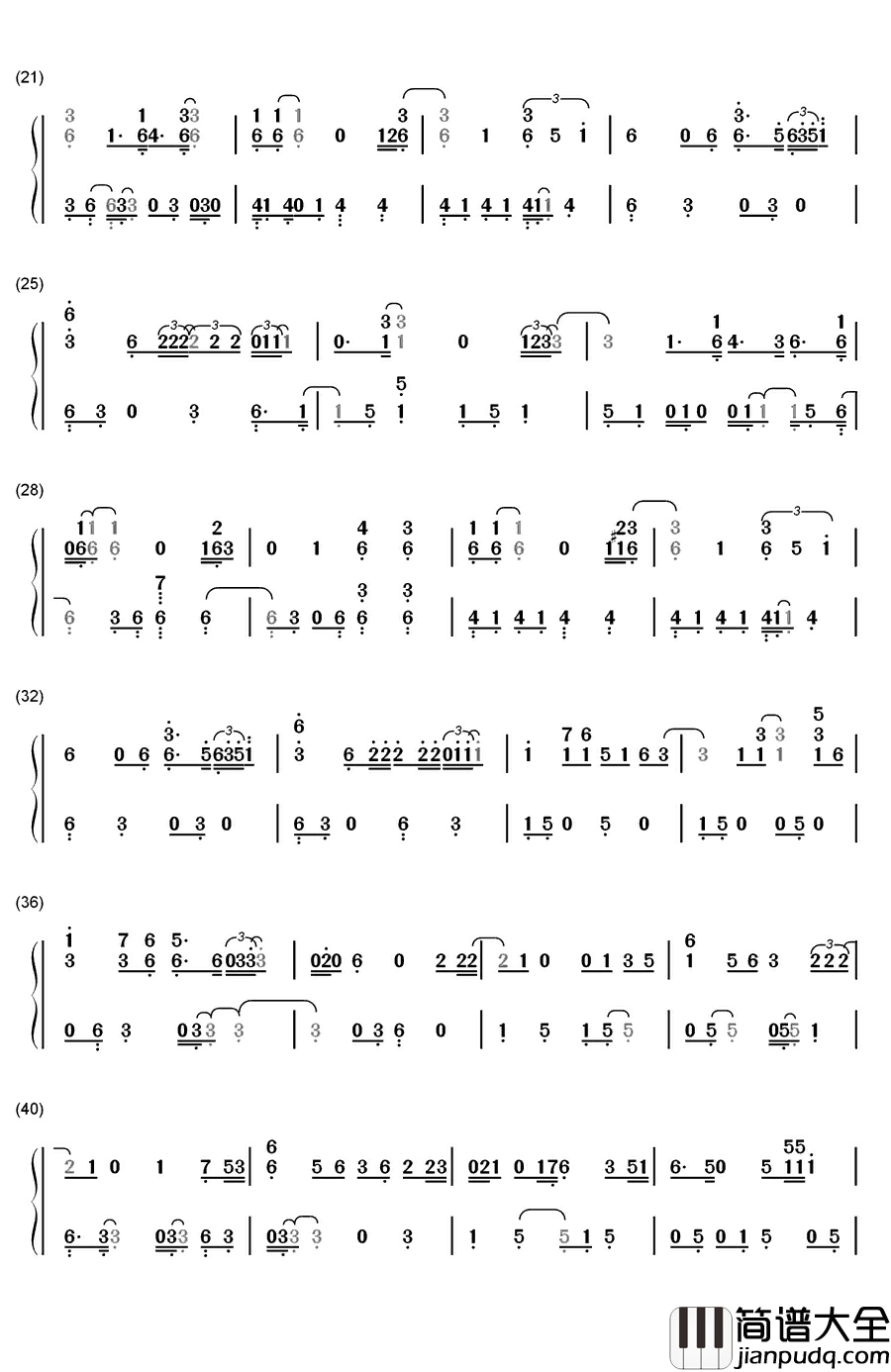 Want_to_Want_Me钢琴简谱_数字双手_Jason_Derulo