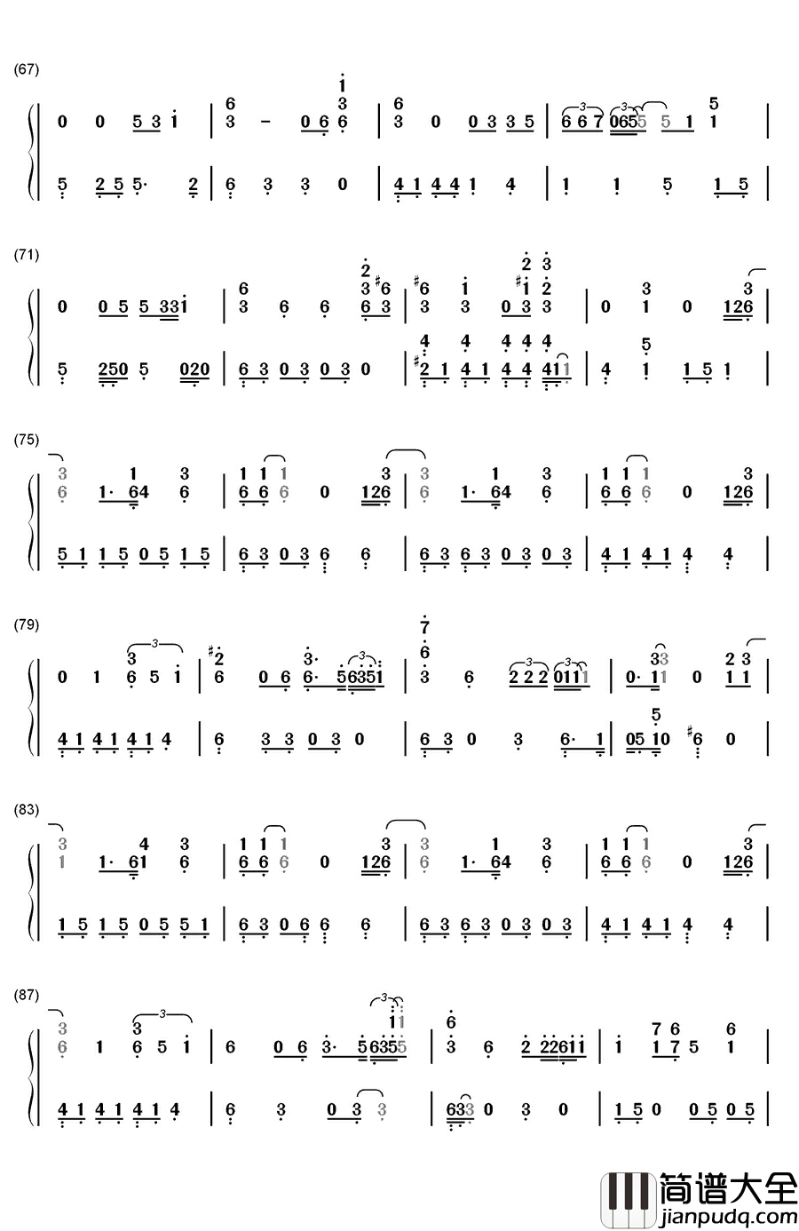 Want_to_Want_Me钢琴简谱_数字双手_Jason_Derulo