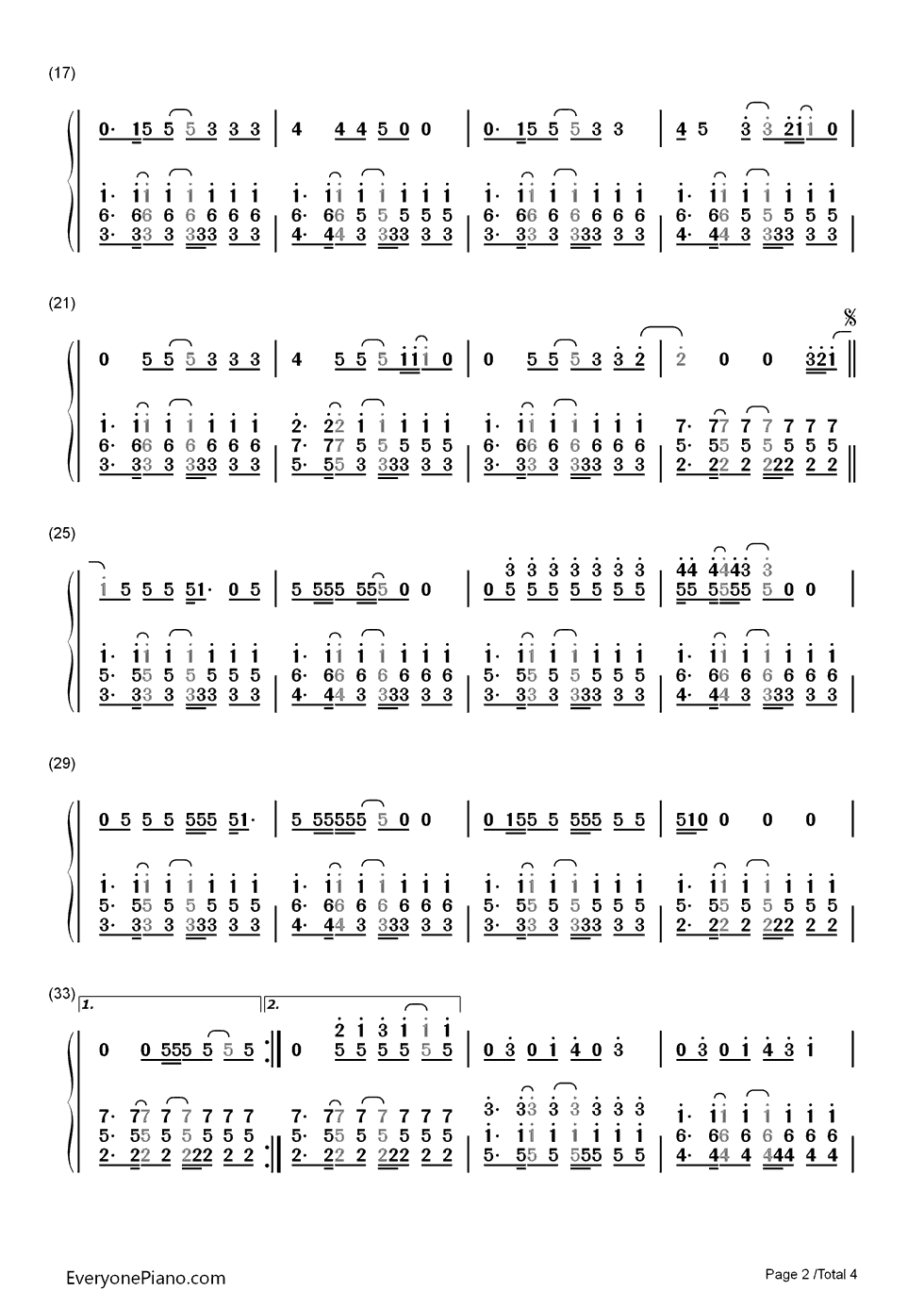 Ugly_Heart钢琴简谱_数字双手_G.R.L.