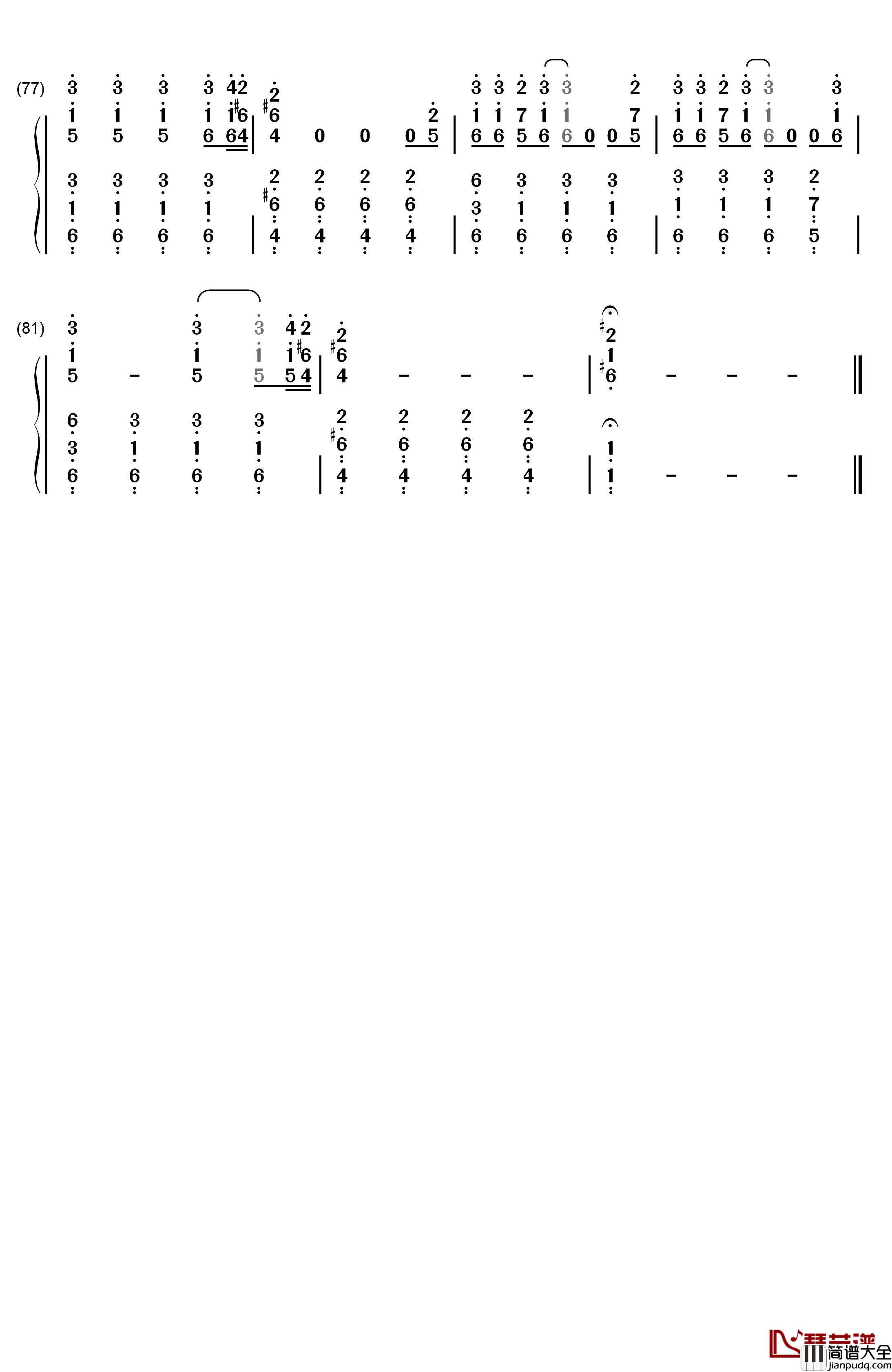 Us_and_Them钢琴简谱_数字双手_Pink_Floyd