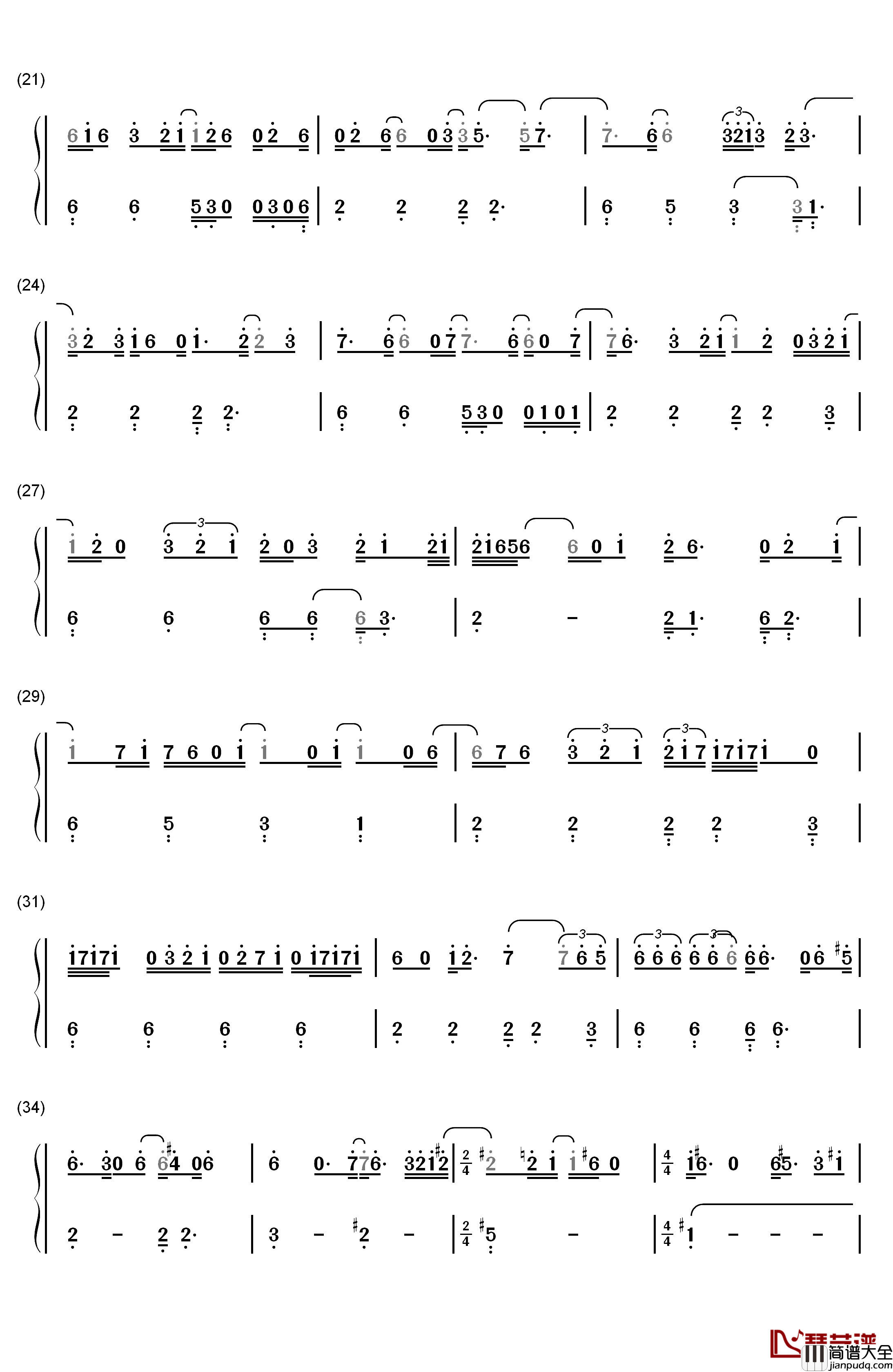 The_Great_Gig_in_the_Sky钢琴简谱_数字双手_Pink_Floyd