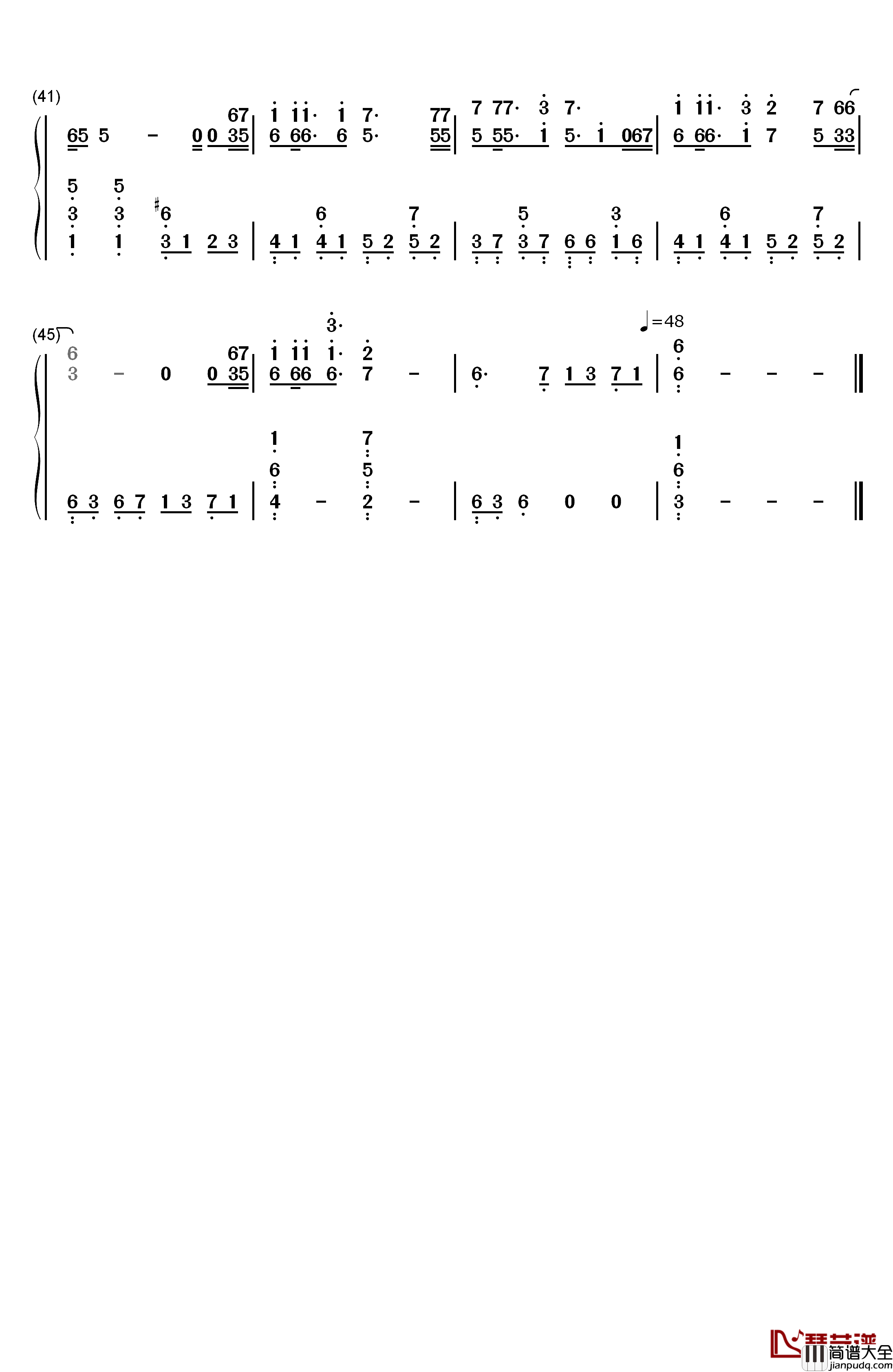 父亲（筷子兄弟最新歌曲）钢琴简谱_数字双手_筷子兄弟
