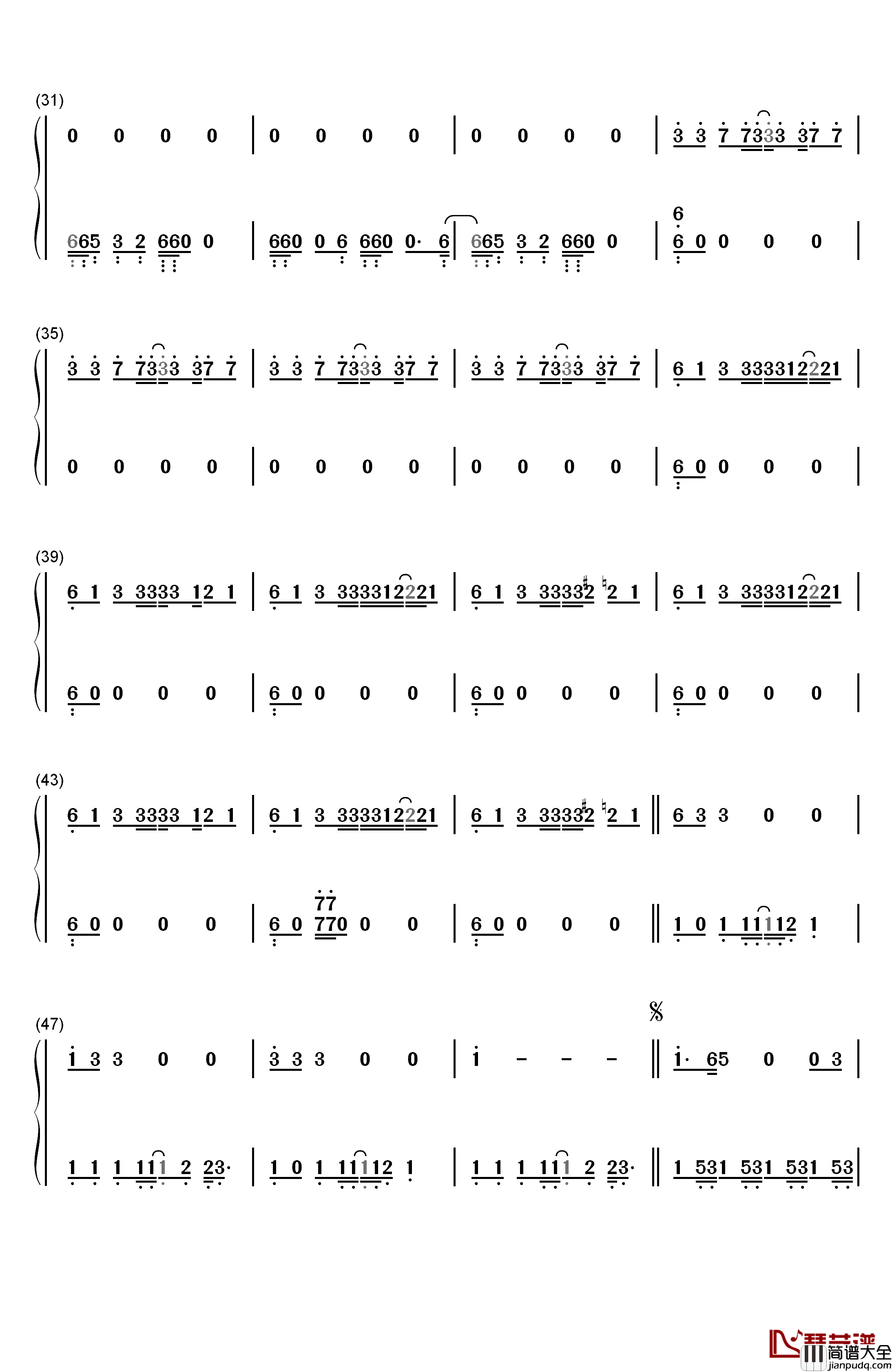 Downtown钢琴简谱_数字双手_Macklemore_&_Ryan_Lewis