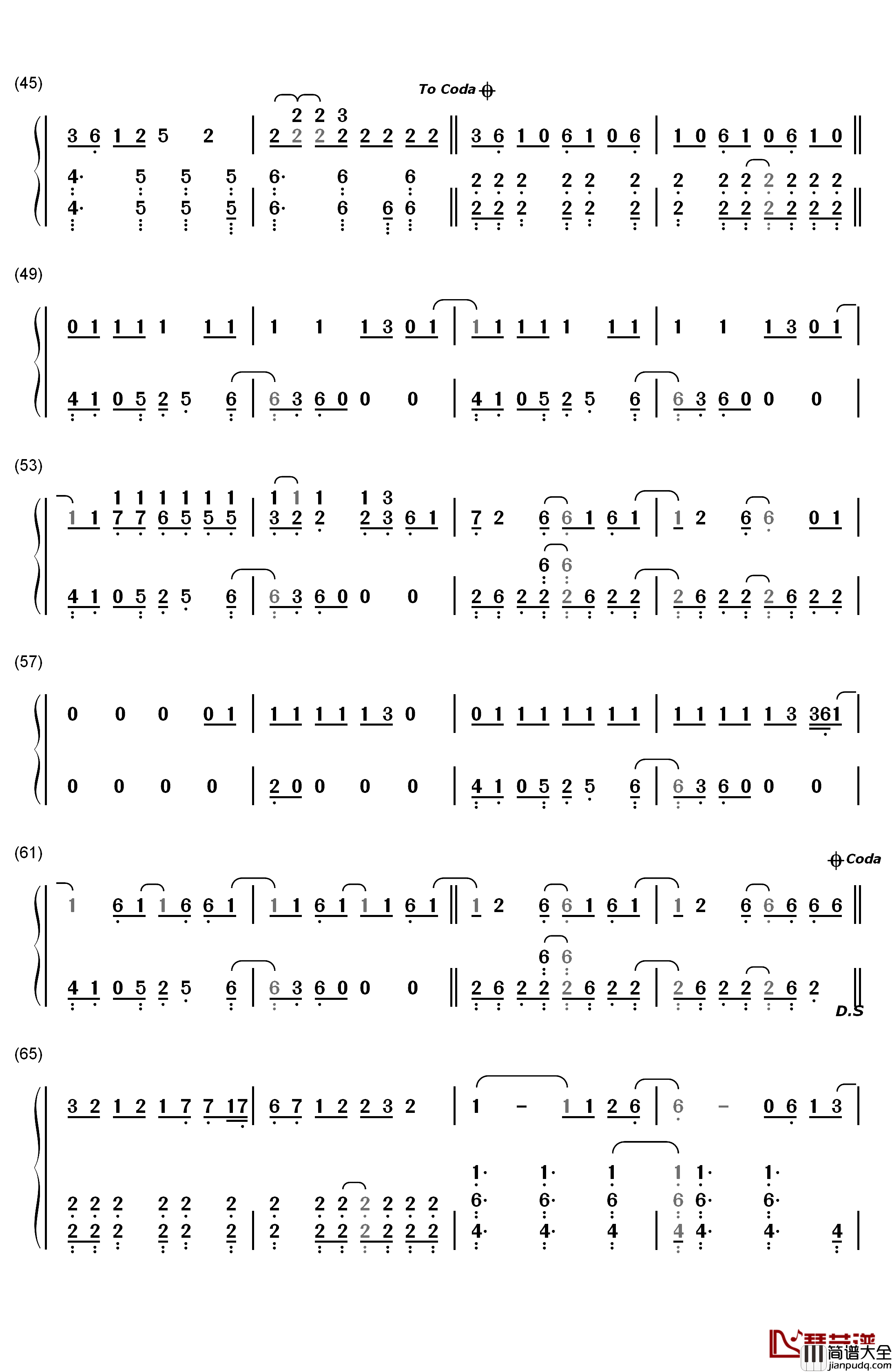 On_My_Mind钢琴简谱_数字双手_Ellie_Goulding