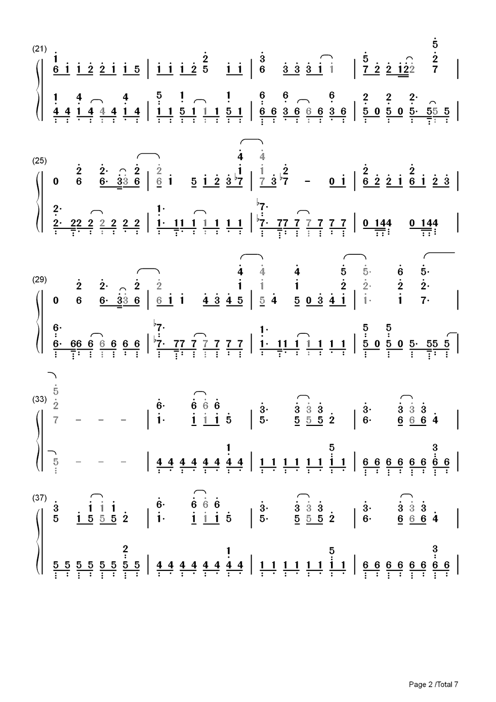 Sober钢琴简谱_数字双手_Big_Bang