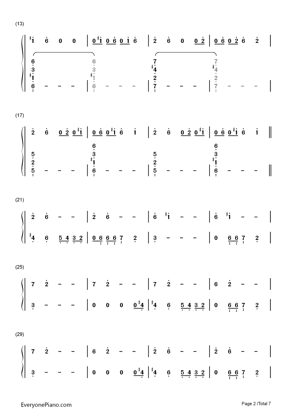 On_Melancholy_Hill钢琴简谱_数字双手_Gorillaz