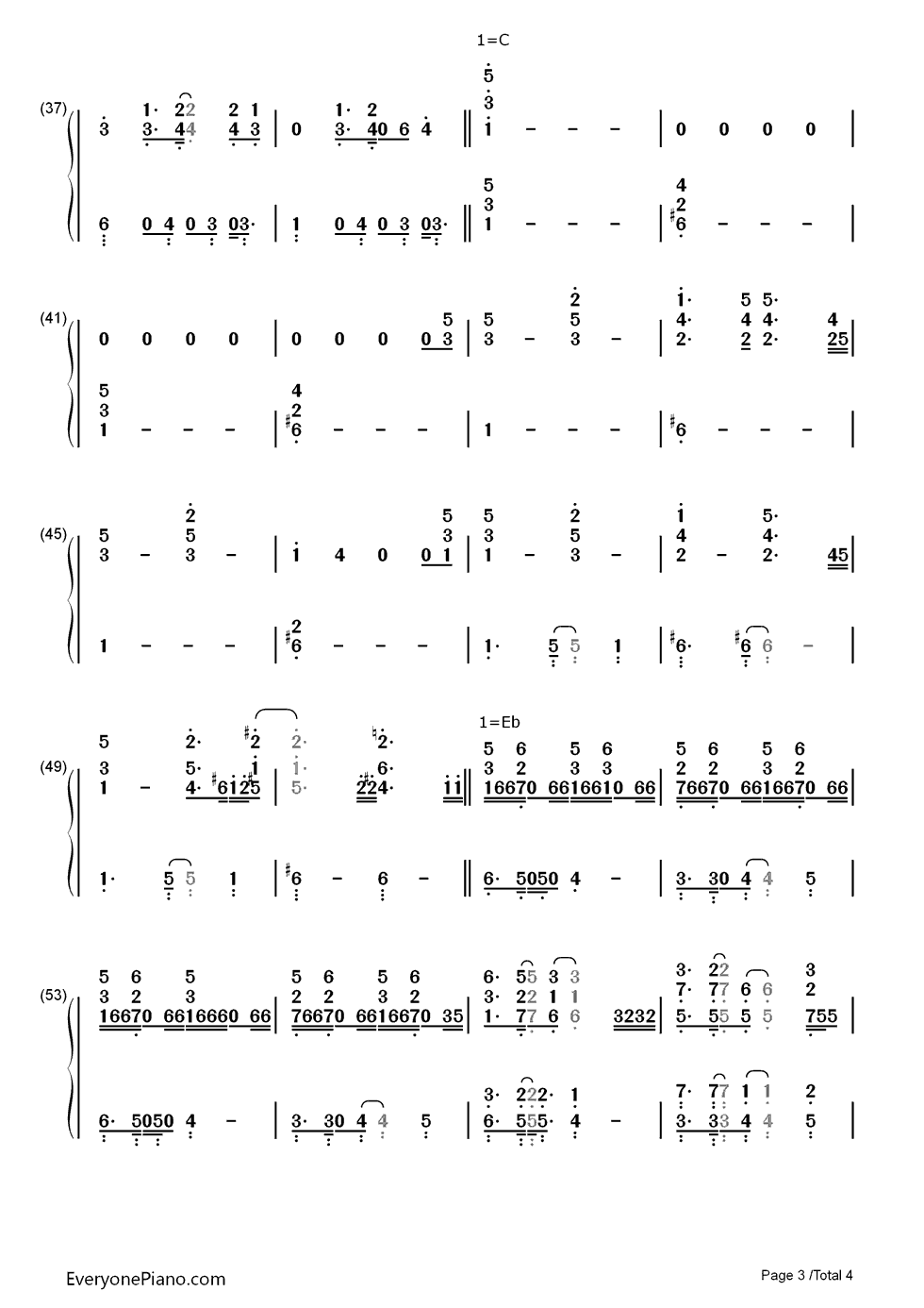 Hands_on_Me钢琴简谱_数字双手_Ariana_Grande