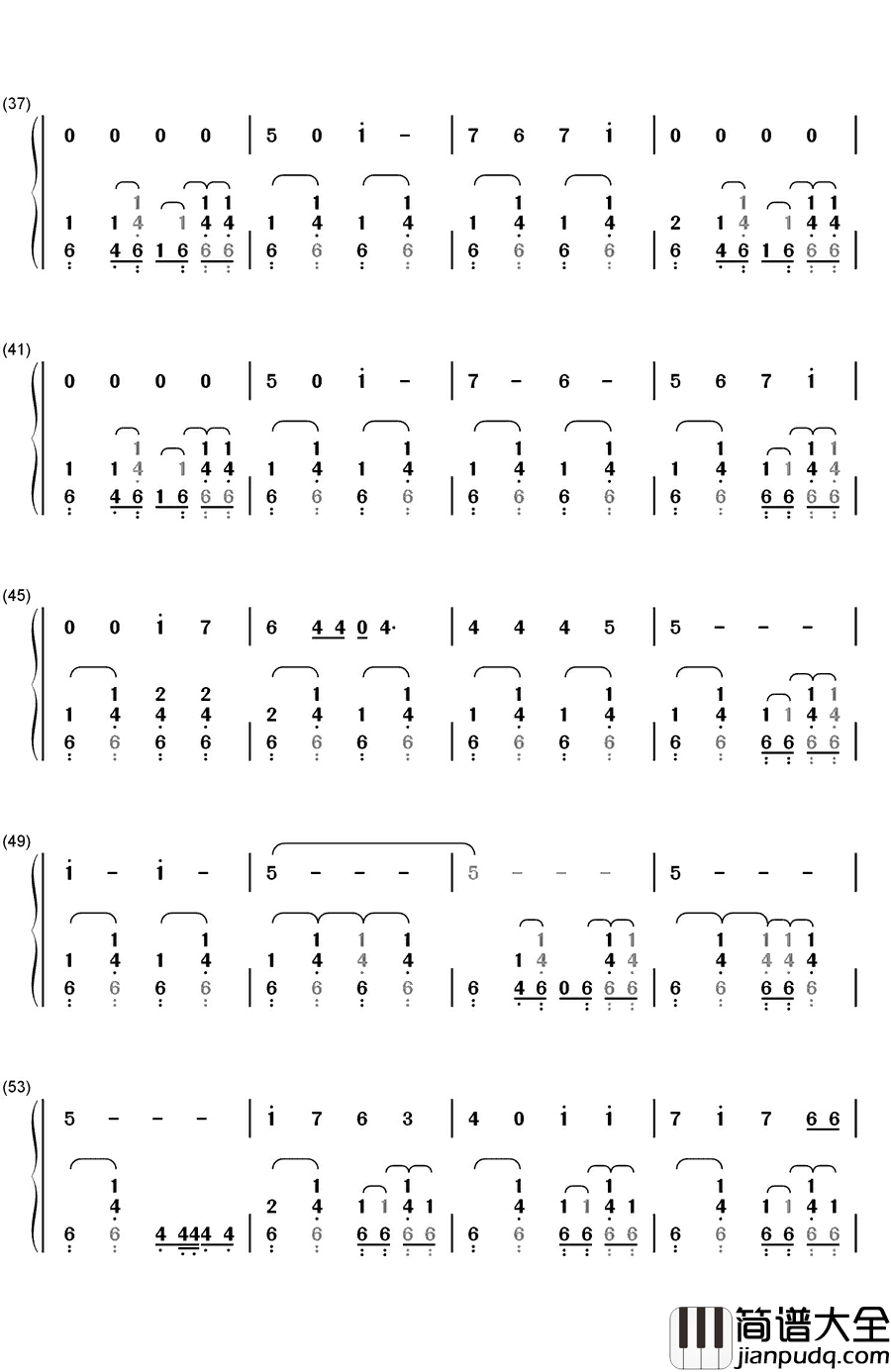 想见你(会いたかった)钢琴简谱_数字双手_AKB48
