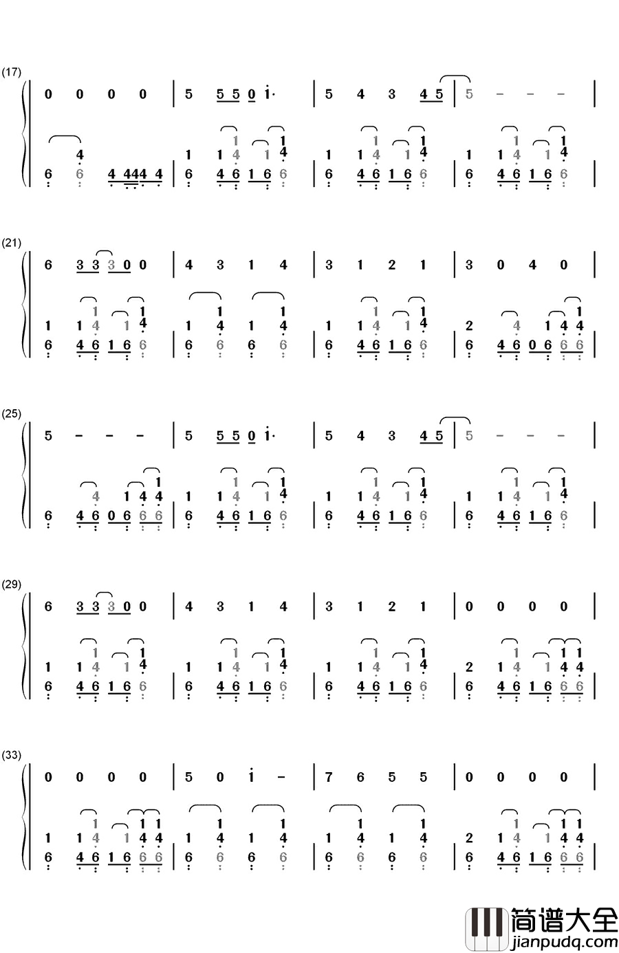 想见你(会いたかった)钢琴简谱_数字双手_AKB48