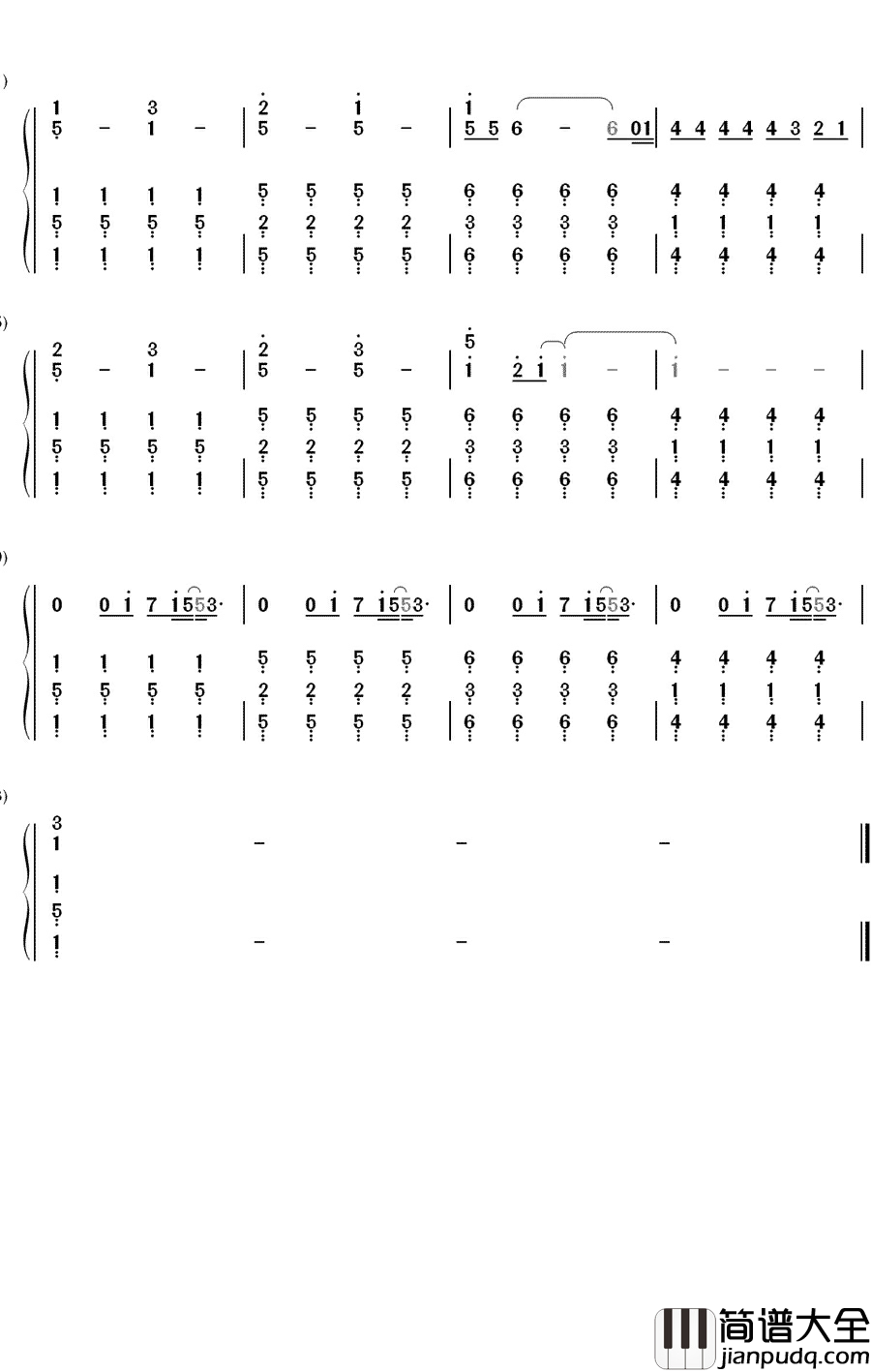 Marry_Me钢琴简谱_数字双手_Jason_Derulo