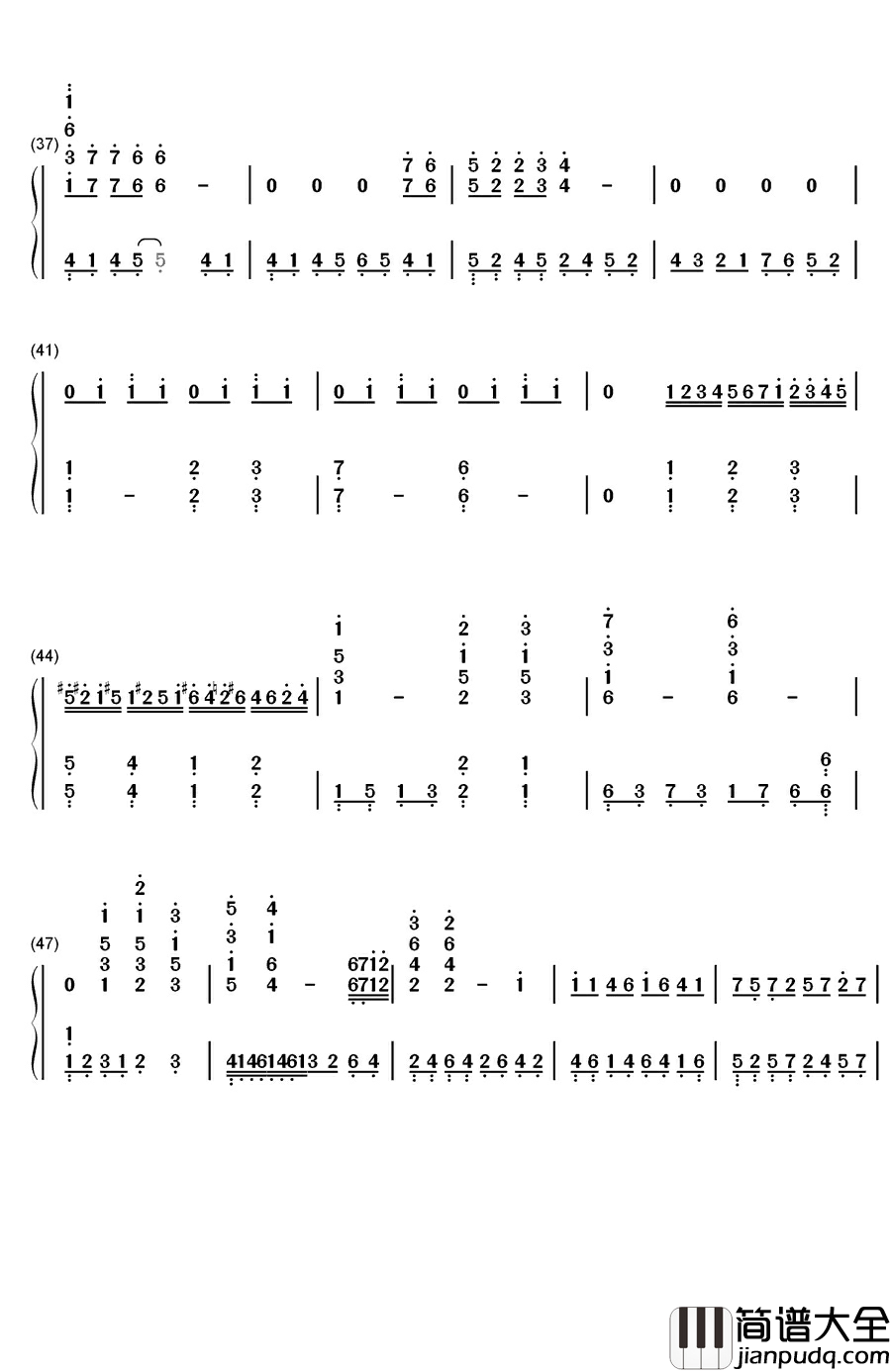 最终幻想7主题曲钢琴简谱_数字双手_植松伸夫