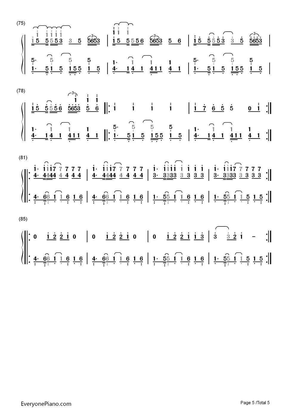 Every_Teardrop_Is_a_Waterfall钢琴简谱_数字双手_Coldplay