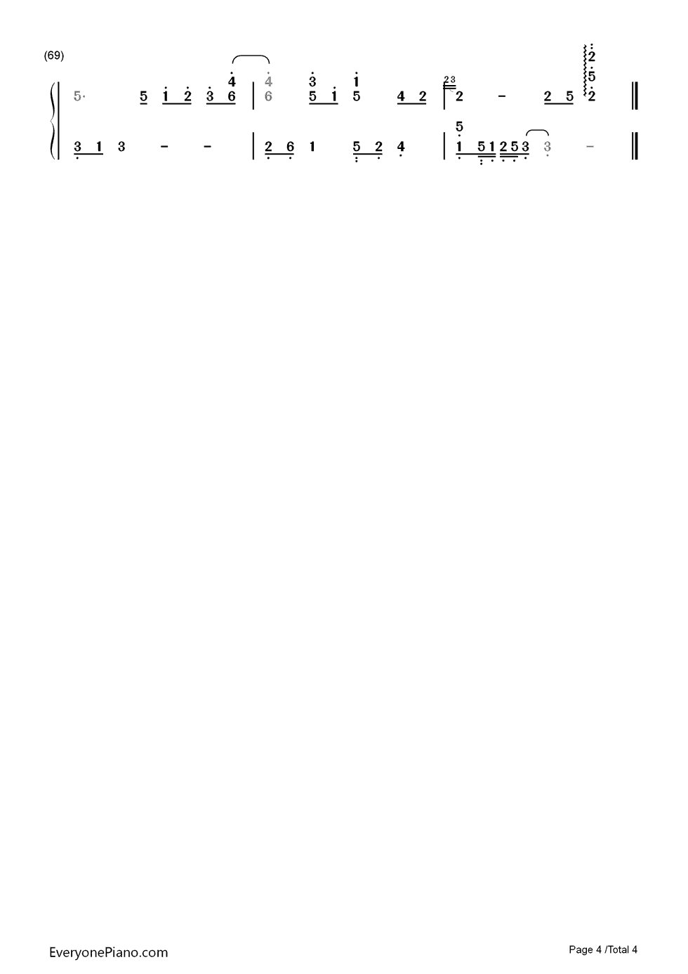 Nothing_Better钢琴简谱_数字双手_郑烨