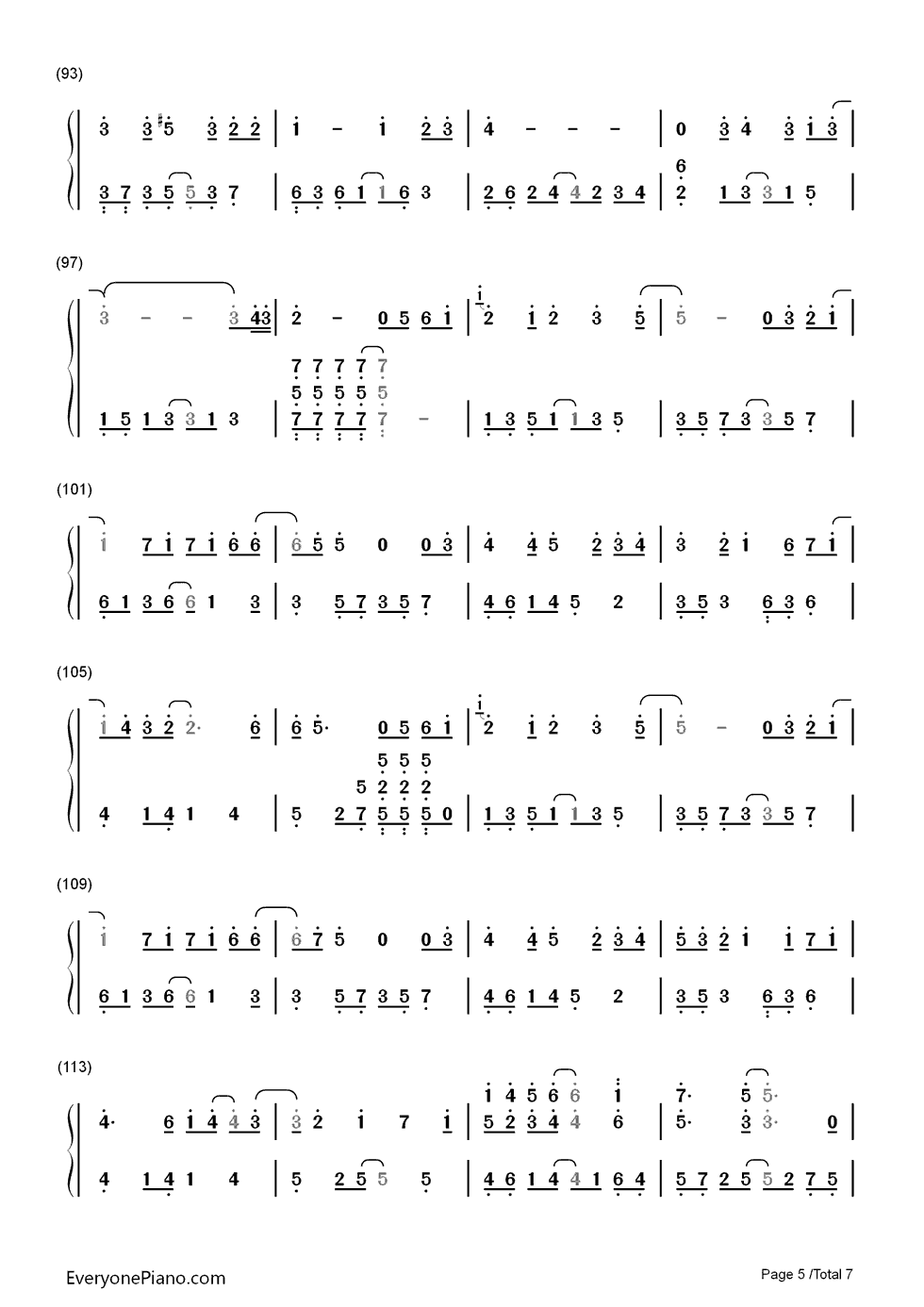 青春纪念册钢琴简谱_数字双手_可米小子
