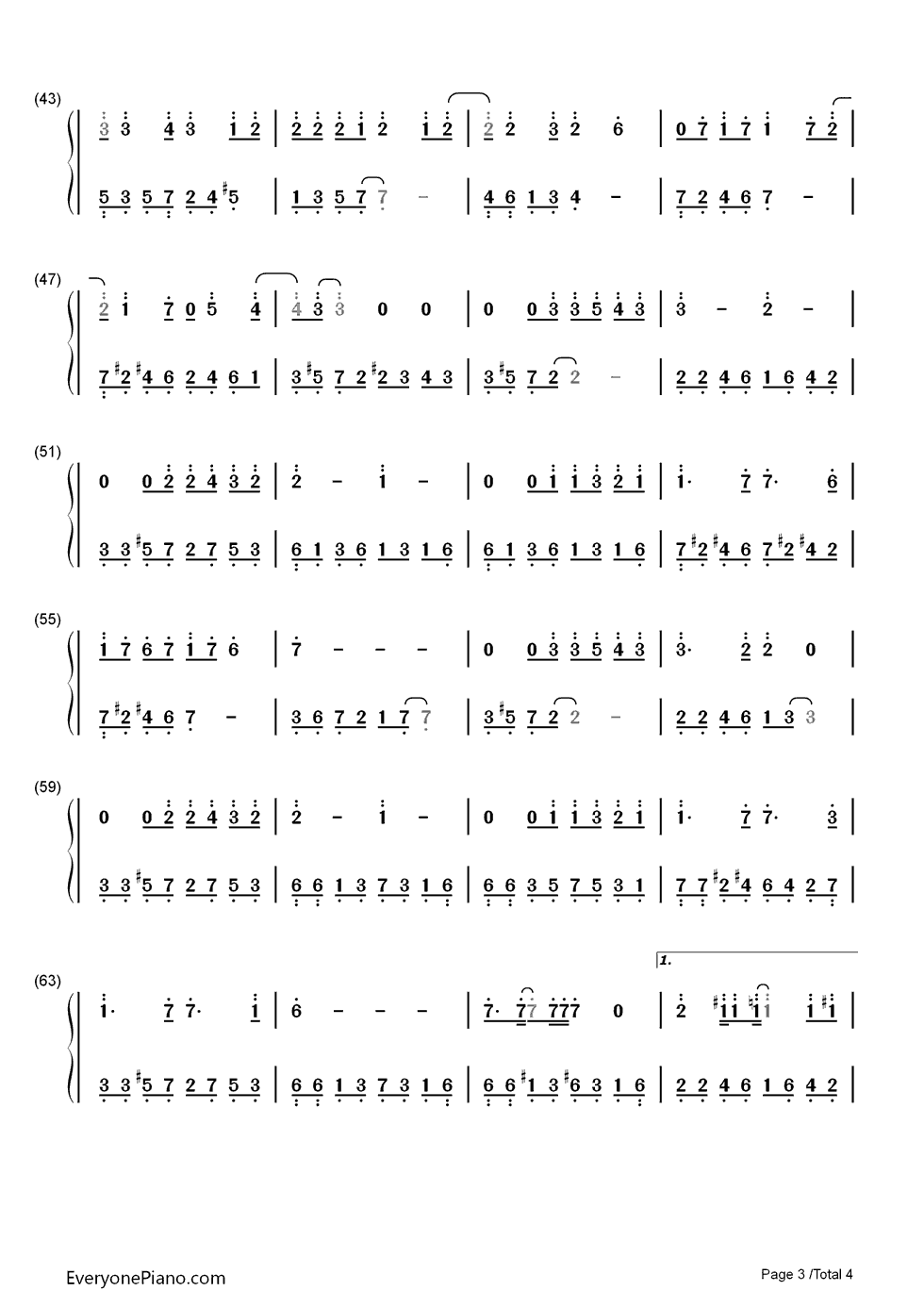 迷迭香钢琴简谱_数字双手_周杰伦