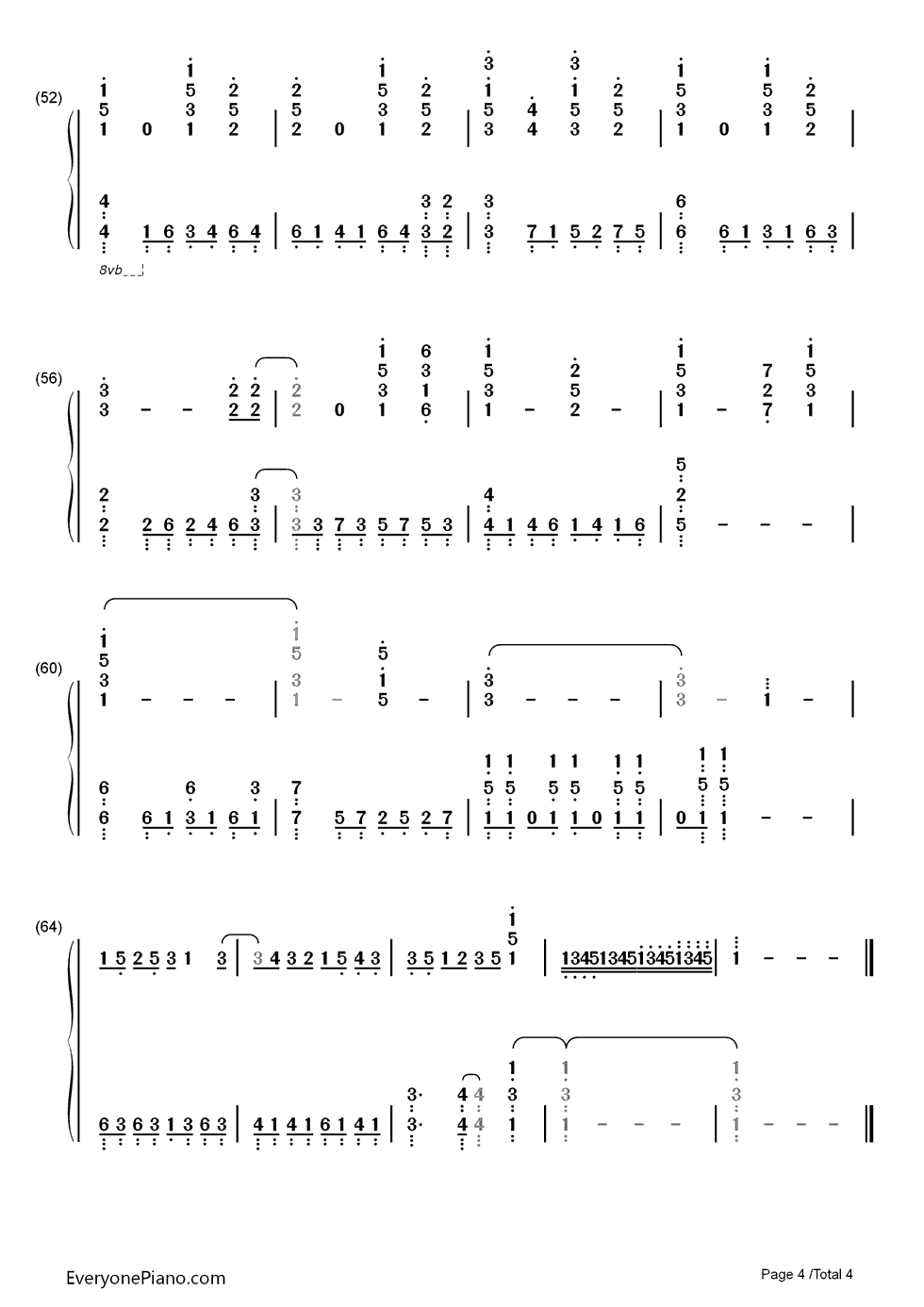 パルス钢琴简谱_数字双手_Team_AA(佐仓绫音&钉宫理惠)