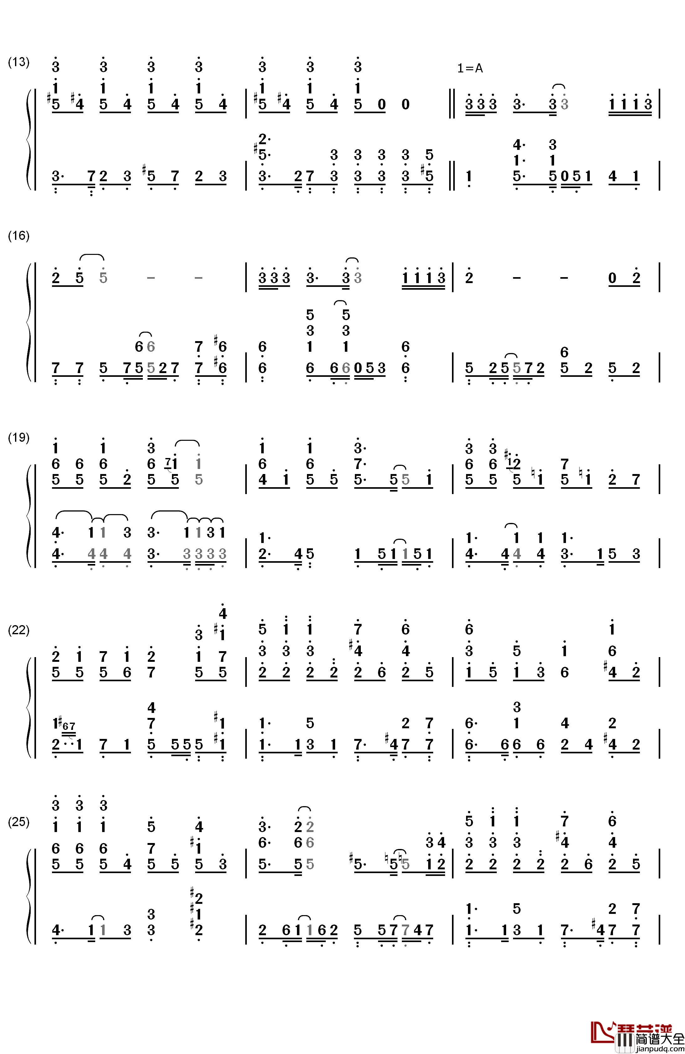 目标是神奇宝贝大师钢琴简谱_数字双手_松本梨香