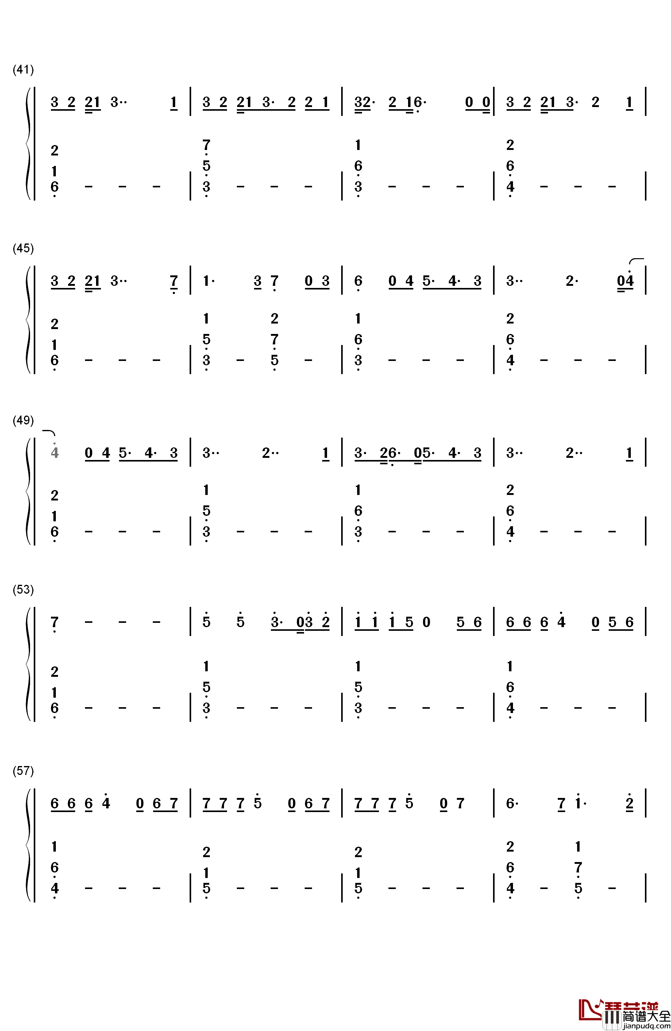 End_of_the_Day钢琴简谱_数字双手_One_Direction