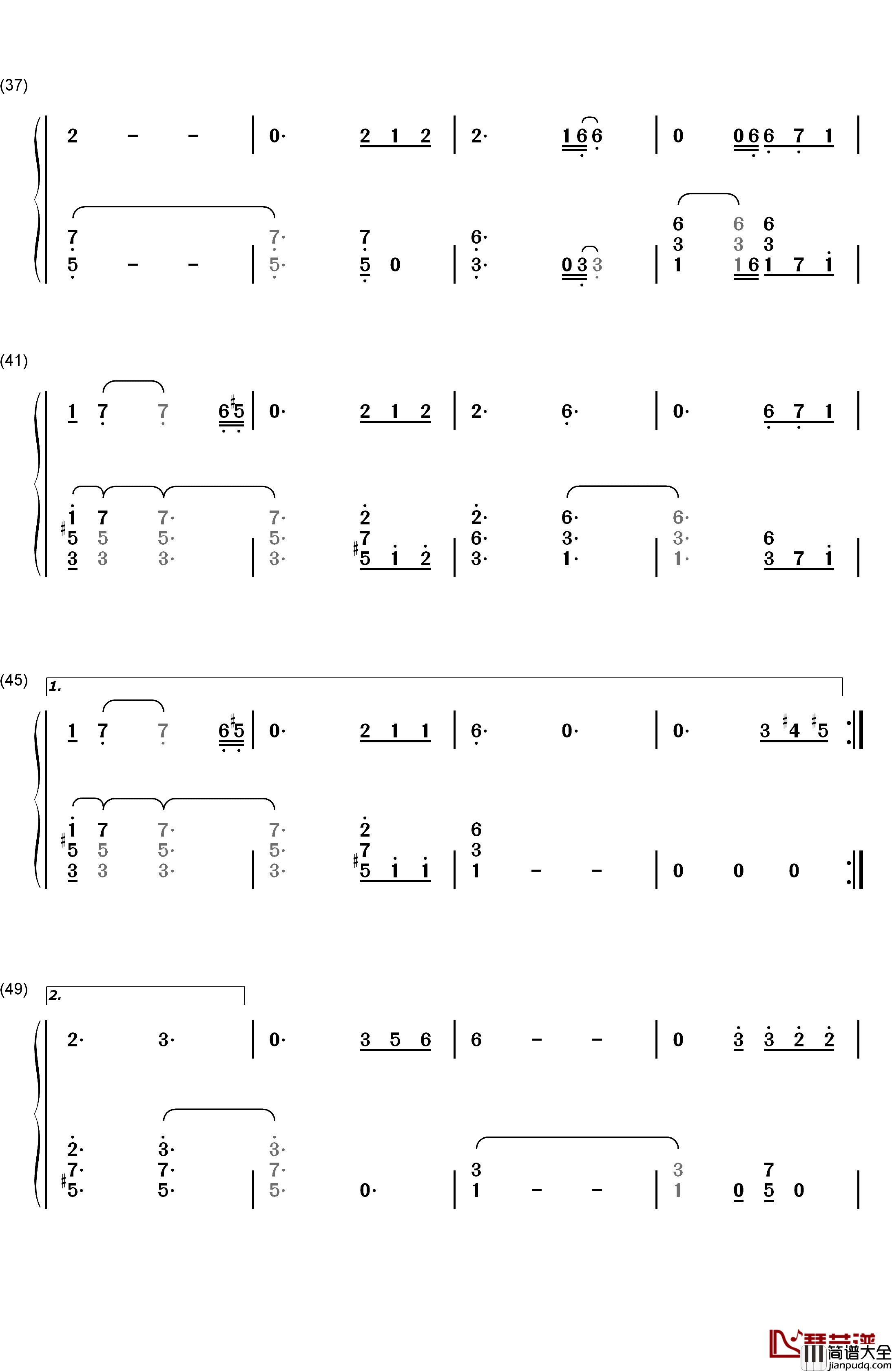 God_Knows_I_Tried钢琴简谱_数字双手_Lana_Del_Rey