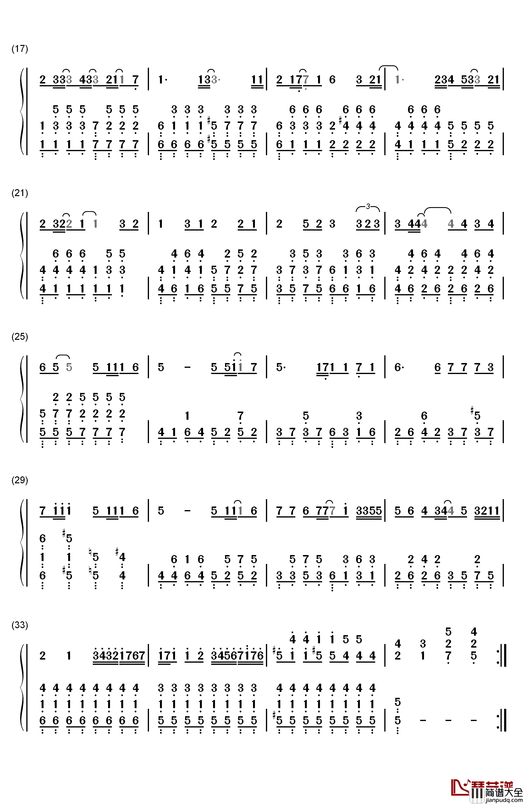 Star_Time钢琴简谱_数字双手_Hey_Say_JUMP