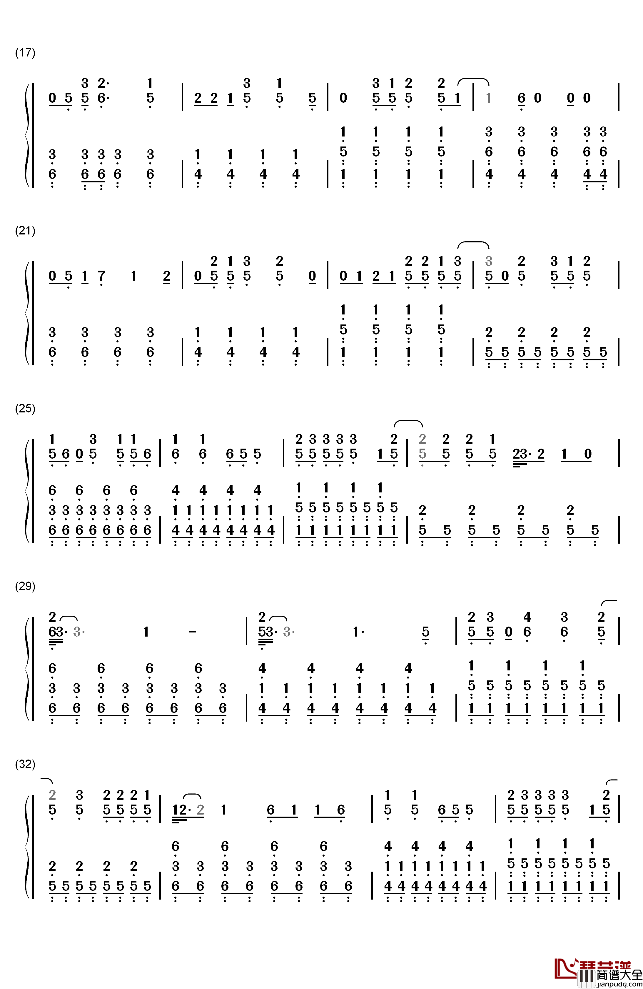 Sparks_Fly钢琴简谱_数字双手_Taylor_Swift