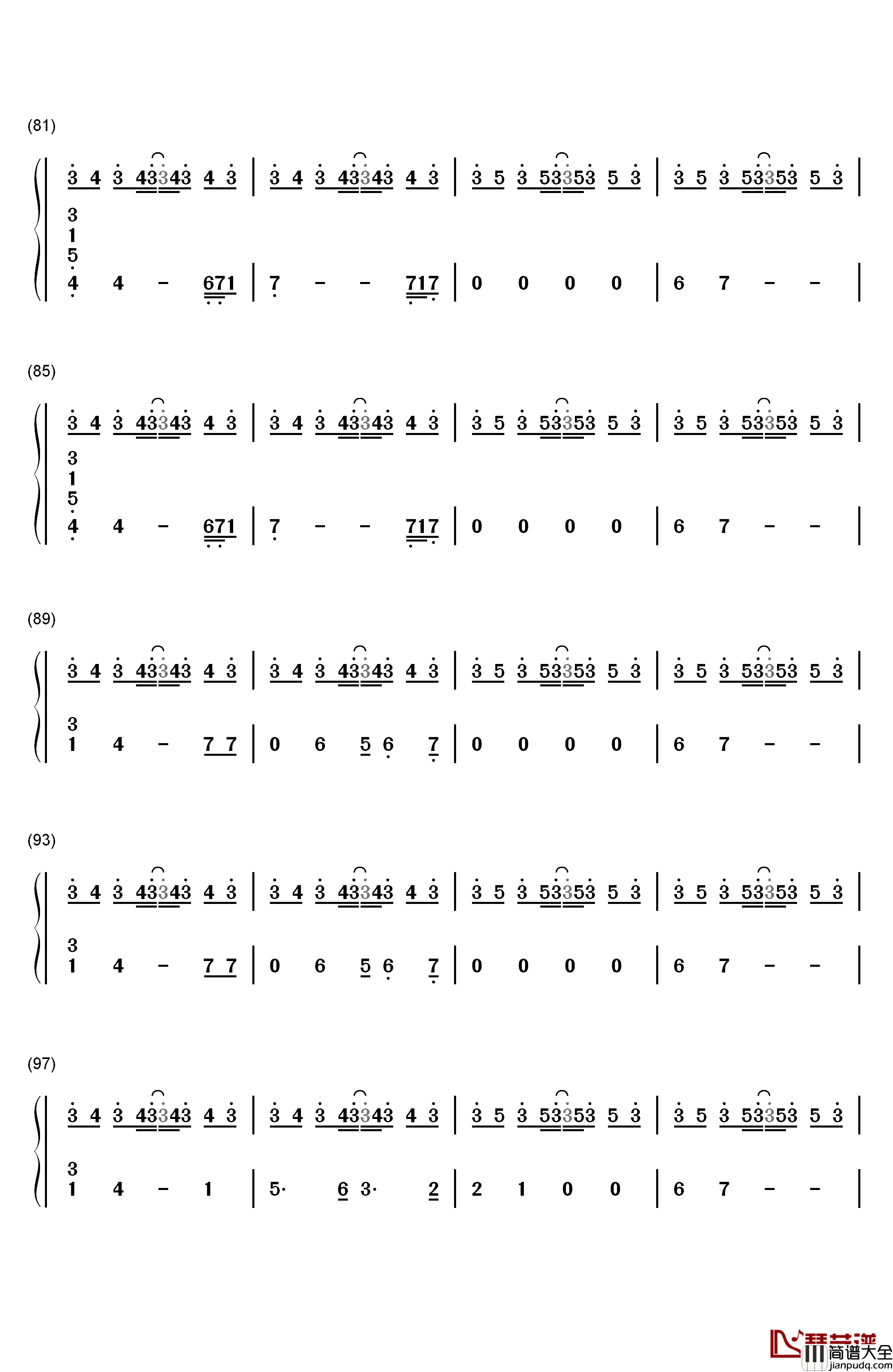 Von钢琴简谱_数字双手_菅野洋子