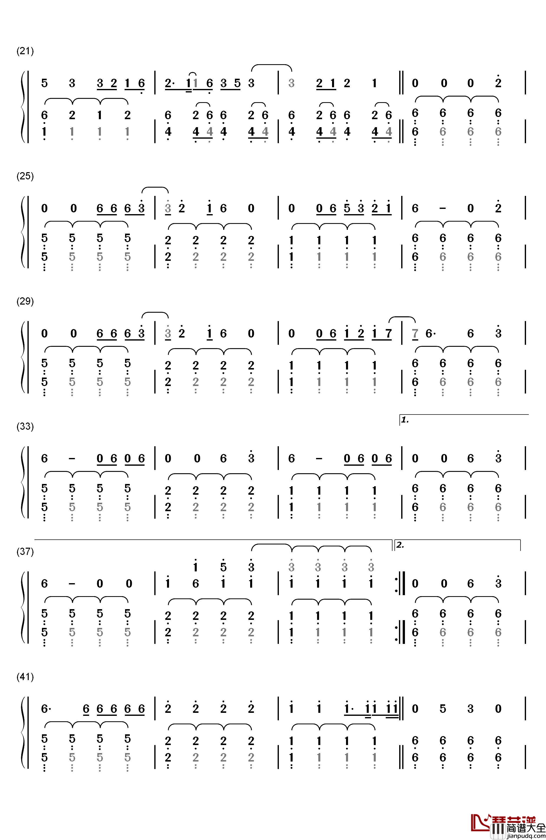 Starry_Eyed钢琴简谱_数字双手_Ellie_Goulding