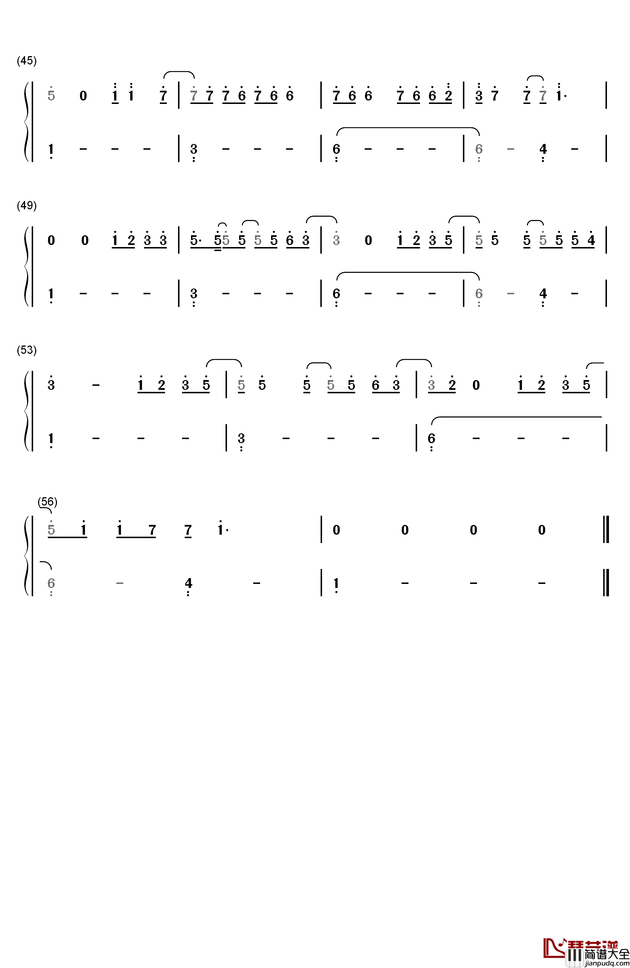 Wild_Ones钢琴简谱_数字双手_Flo_Rida