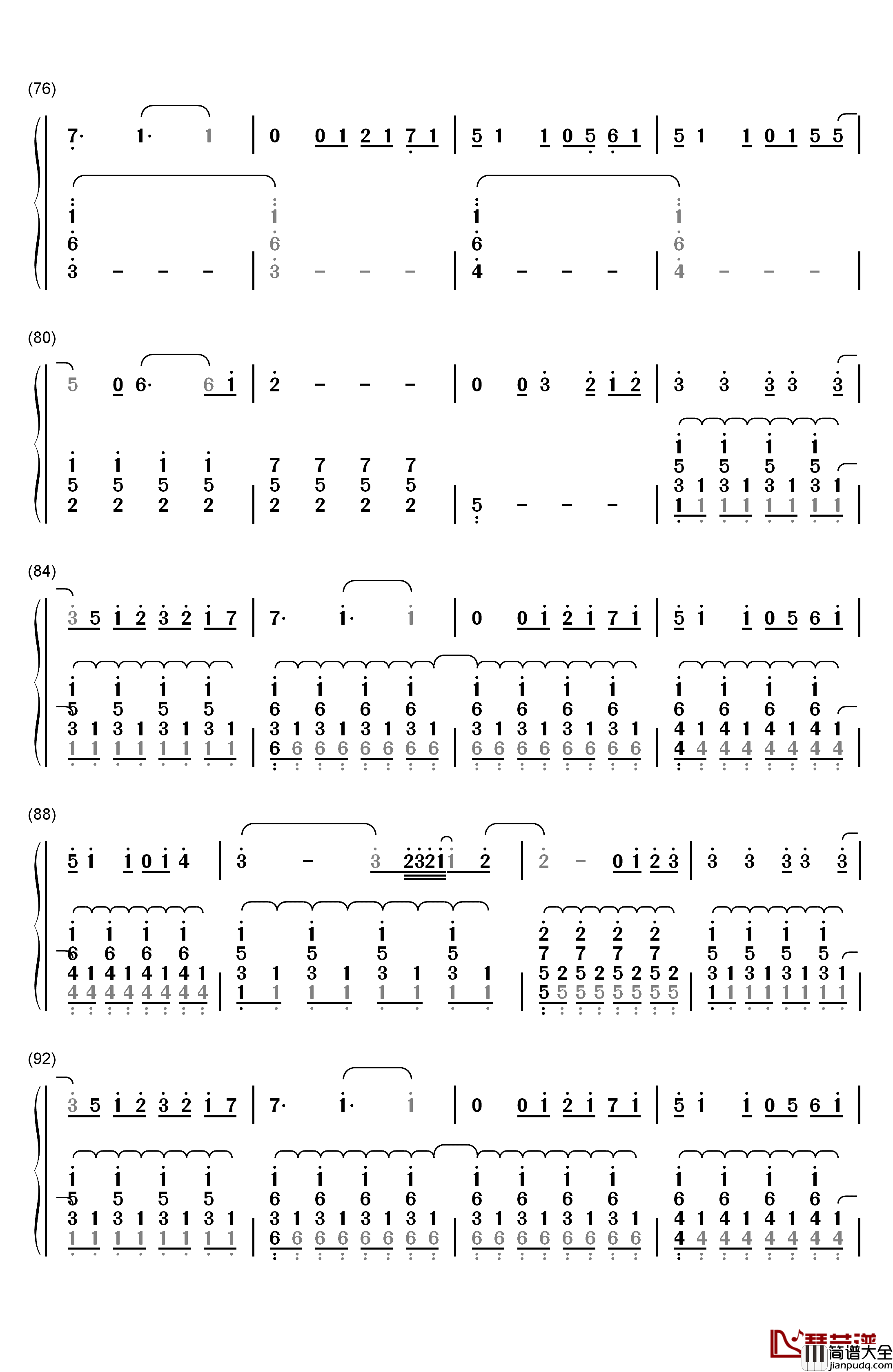 Secret_Love_Song钢琴简谱_数字双手_Little_Mix