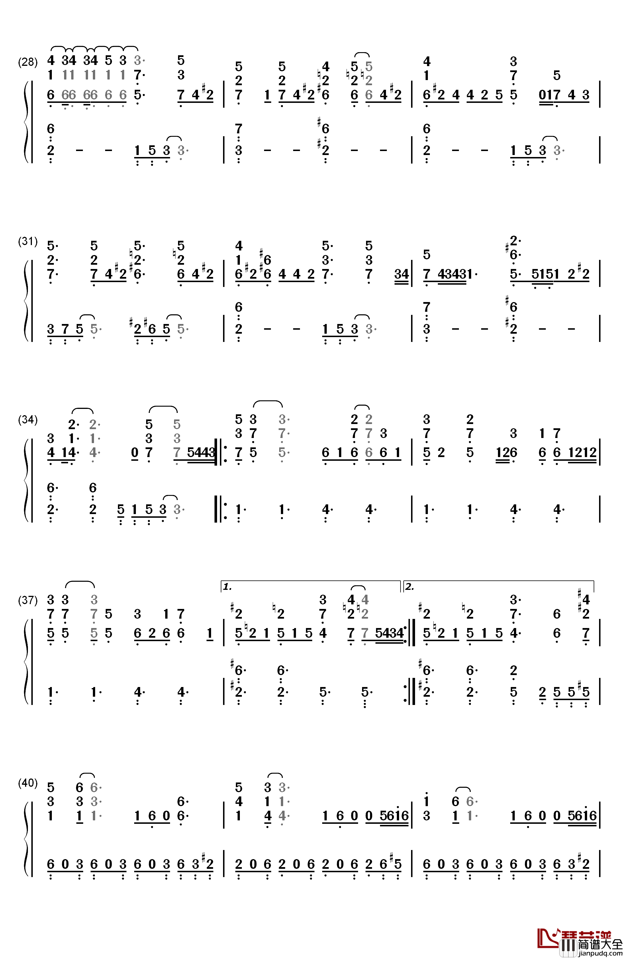 Wake_Up钢琴简谱_数字双手_Alicia_Keys