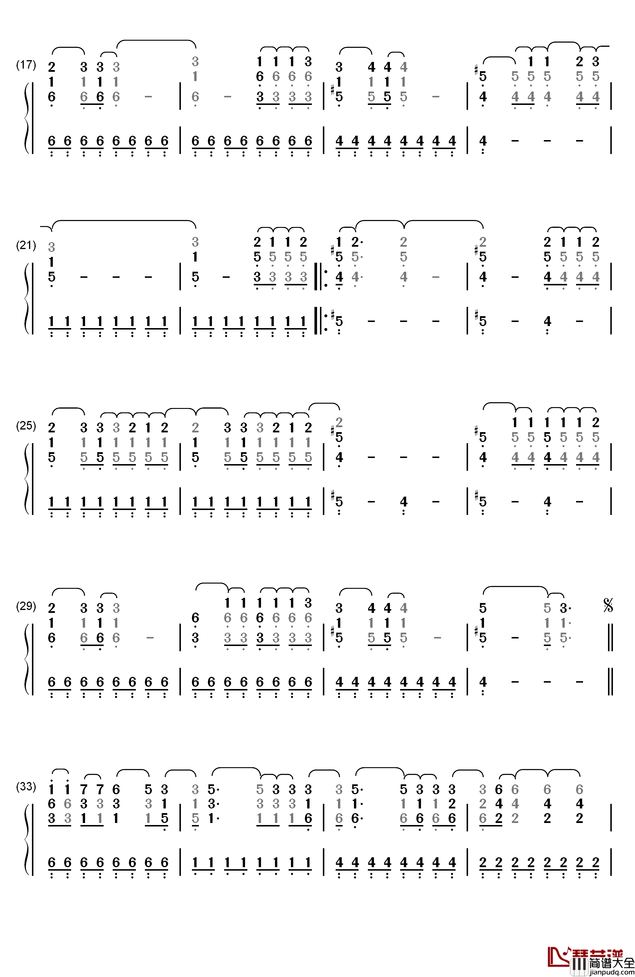 Dark_Side钢琴简谱_数字双手_Kelly_Clarkson