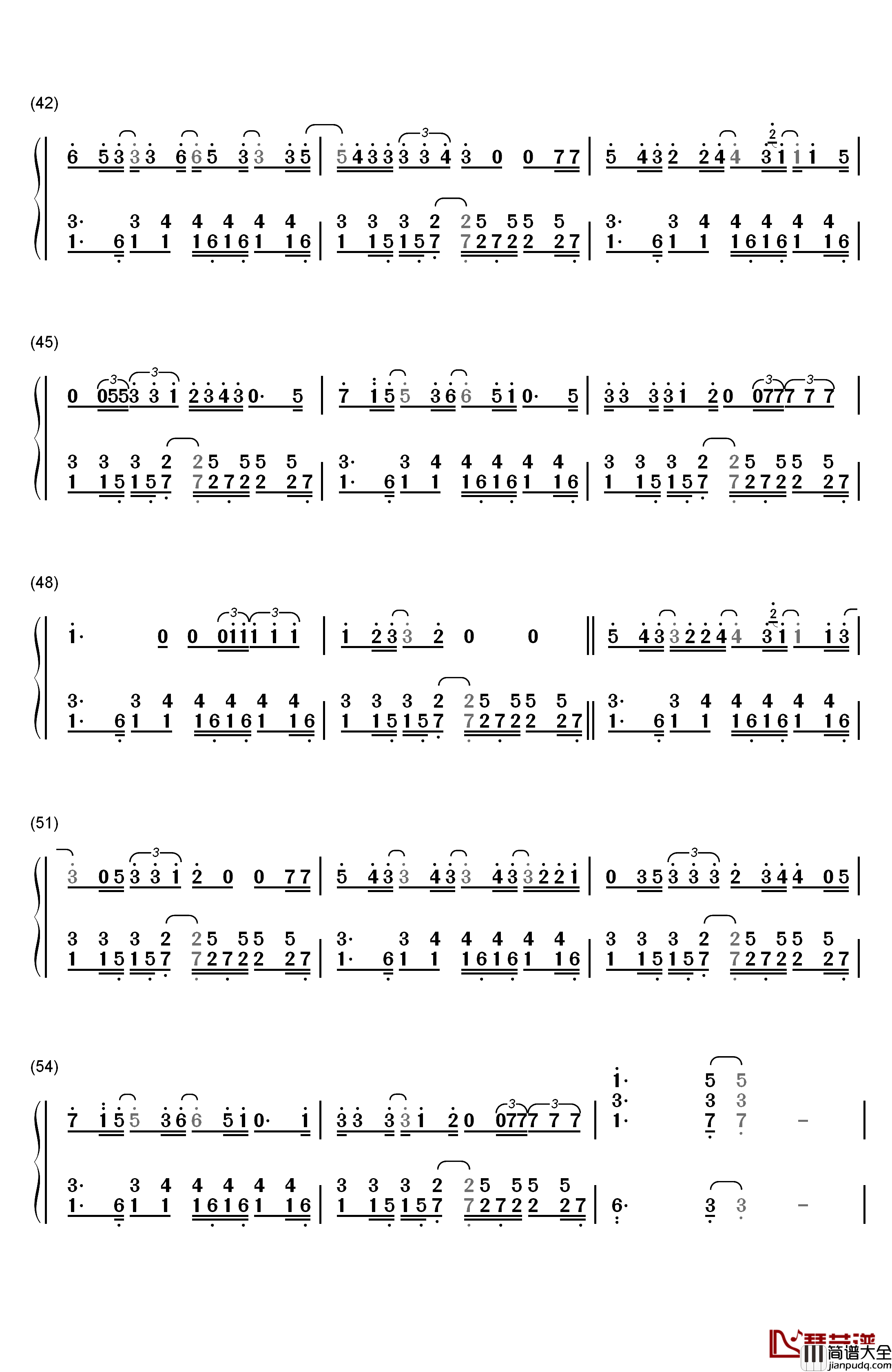 The_Weight钢琴简谱_数字双手_Shawn_Mendes