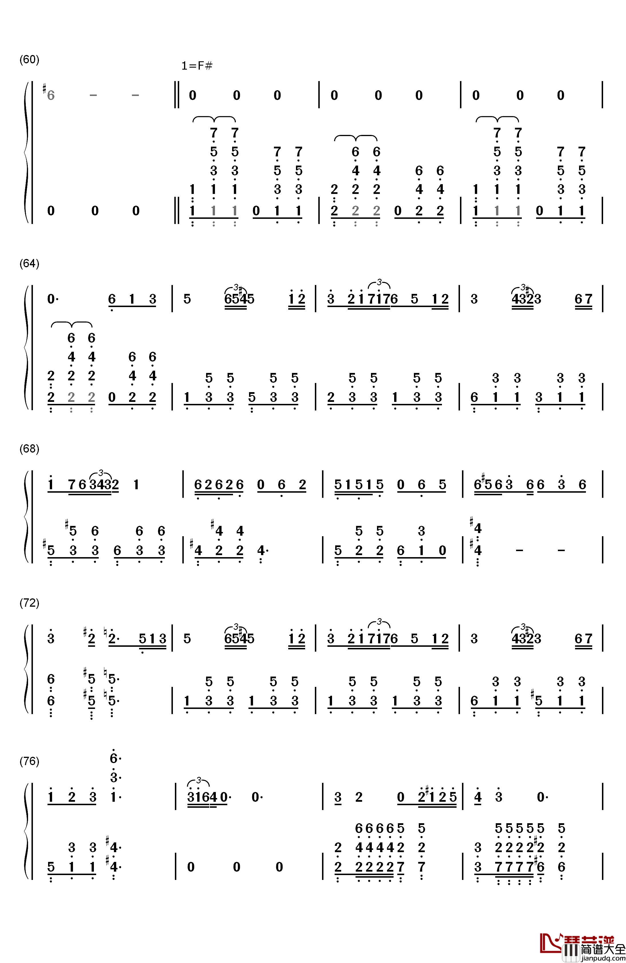 君のスカート丈に首ったけ钢琴简谱_数字双手_川田瑠夏