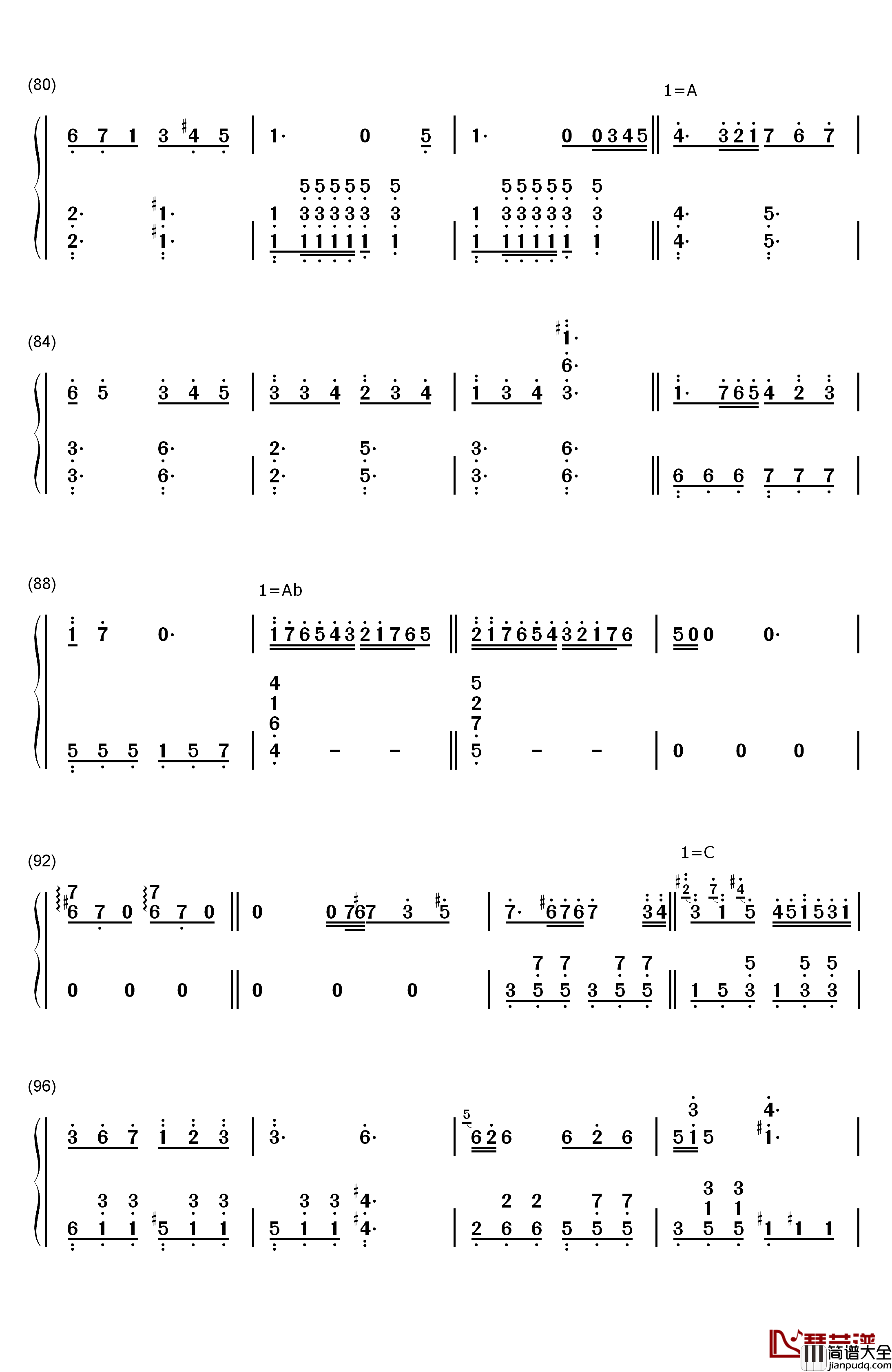 君のスカート丈に首ったけ钢琴简谱_数字双手_川田瑠夏