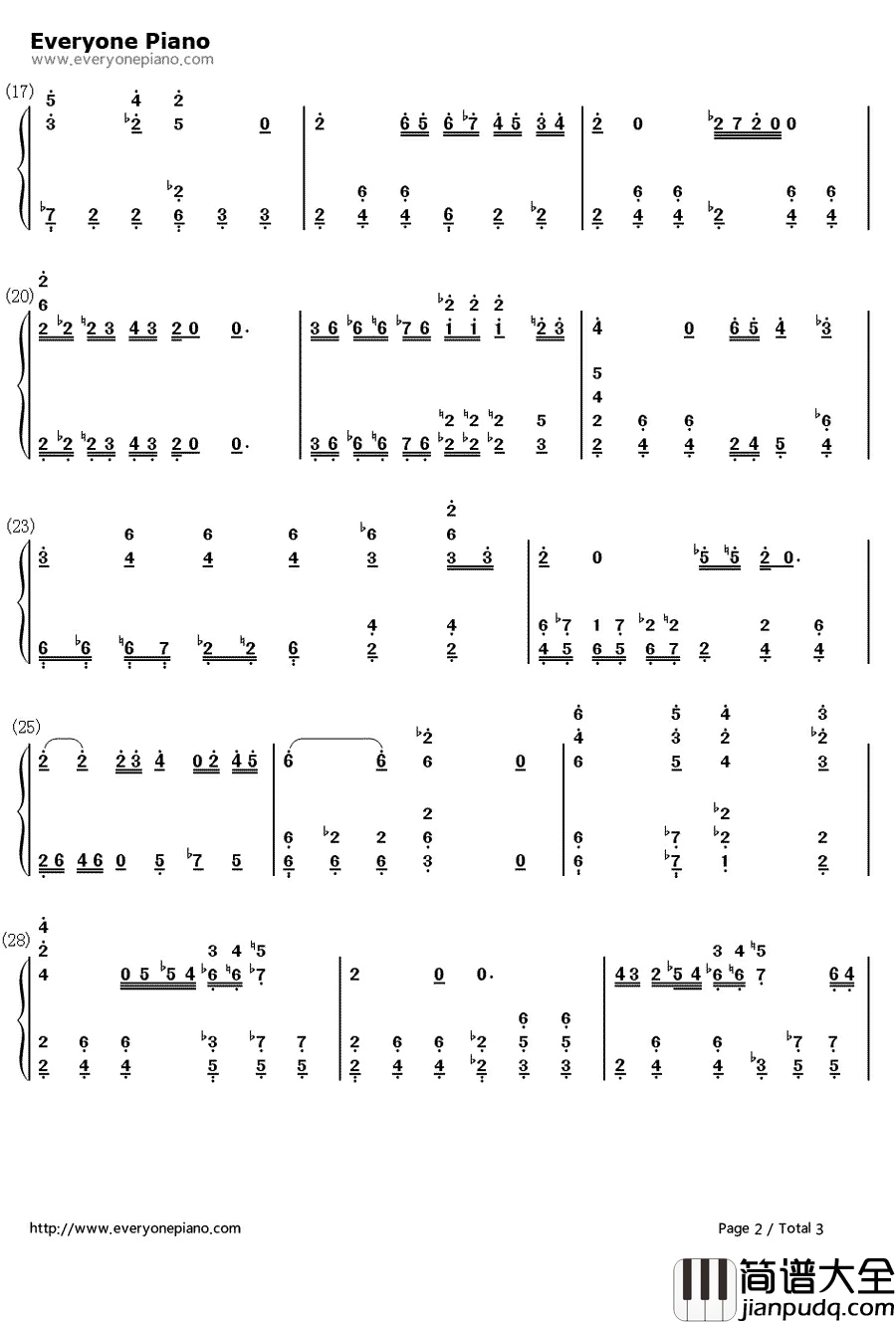 卡拉赞钢琴简谱_数字双手_魔兽世界