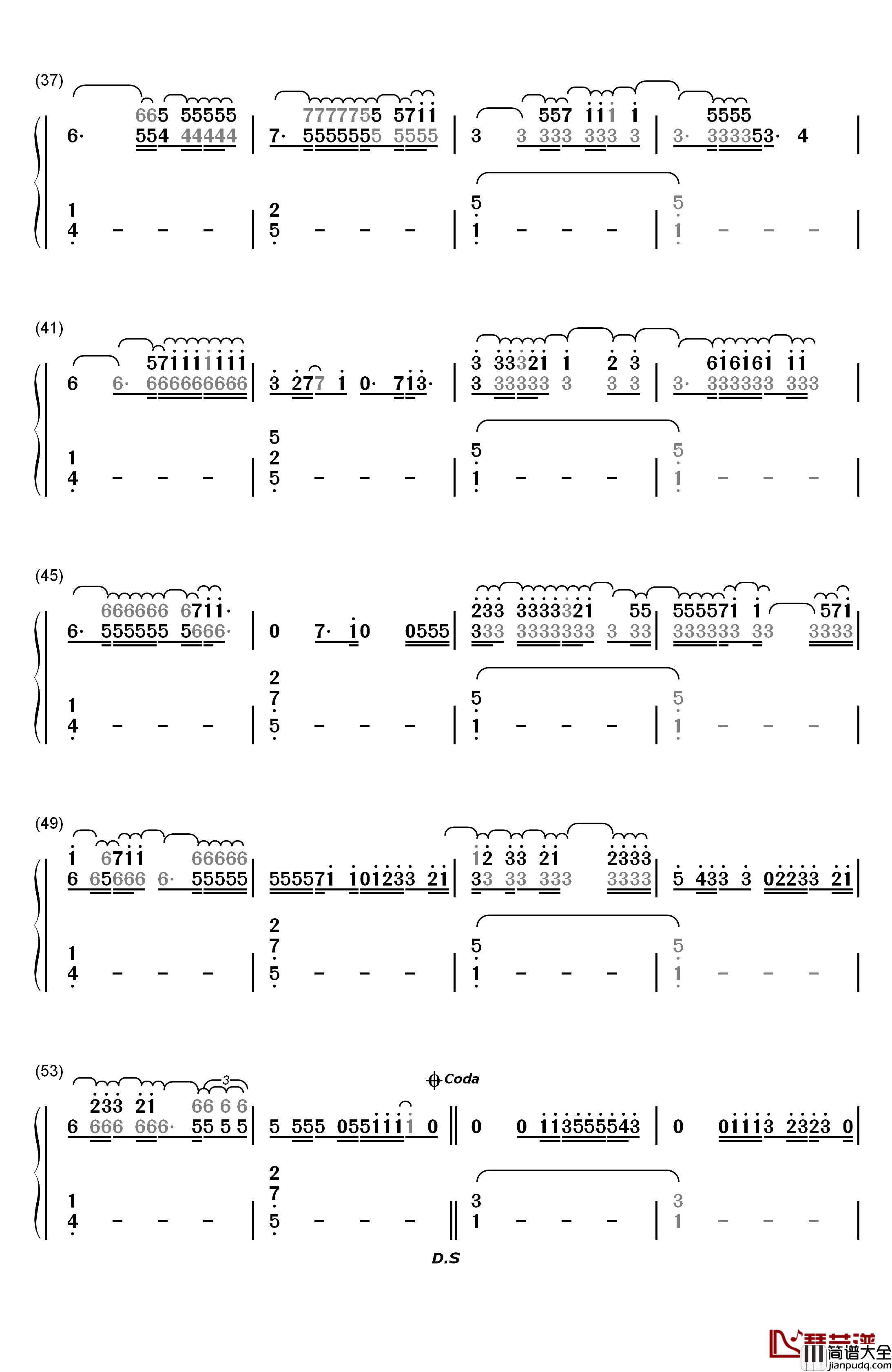 Wake_Me_Up钢琴简谱_数字双手_Ed_Sheeran
