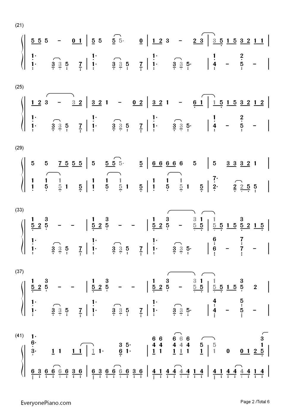 Christmas_Lights钢琴简谱_数字双手_Coldplay