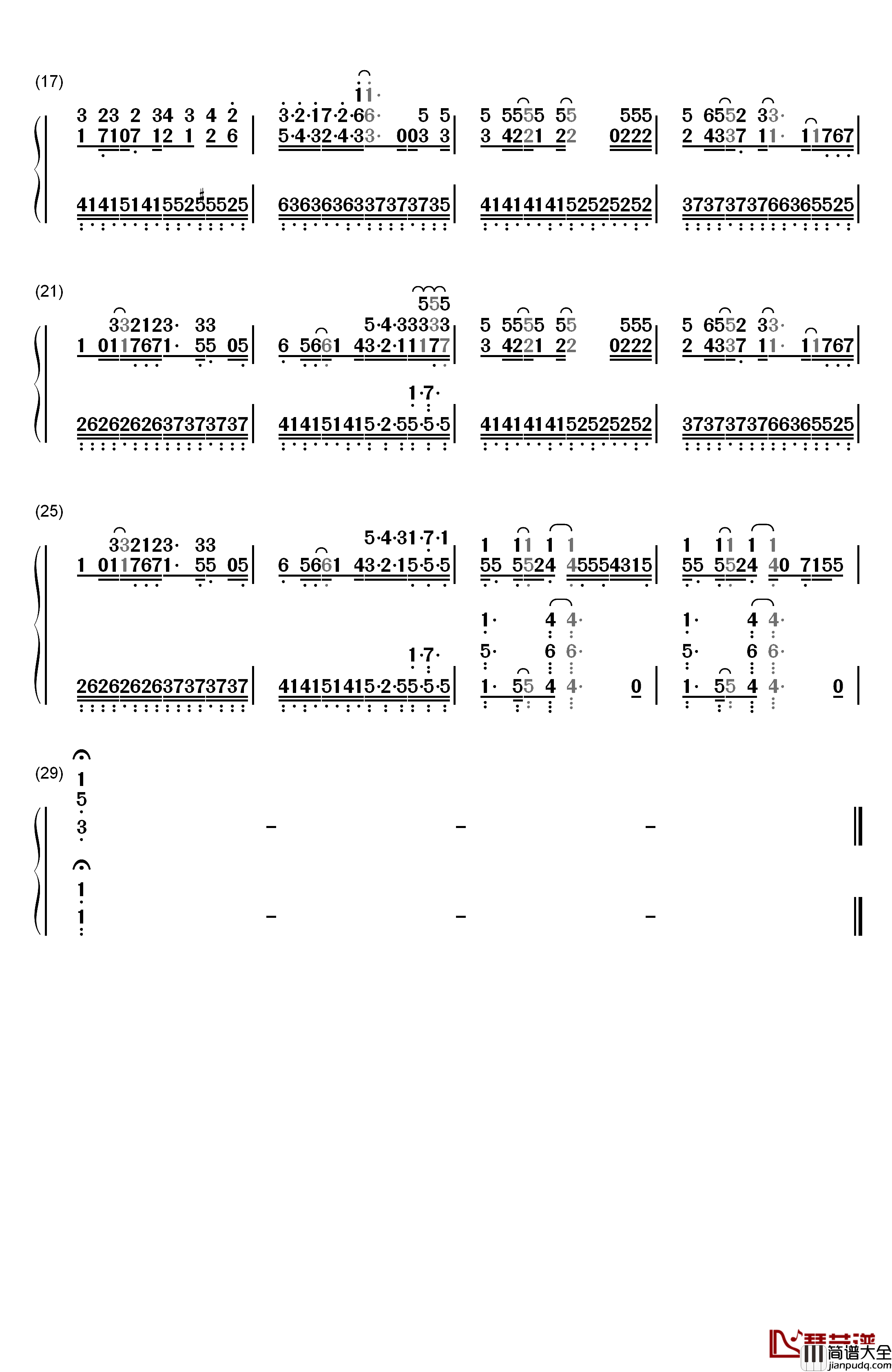 蜜蜜蜜钢琴简谱_数字双手_Ayumikurikamaki