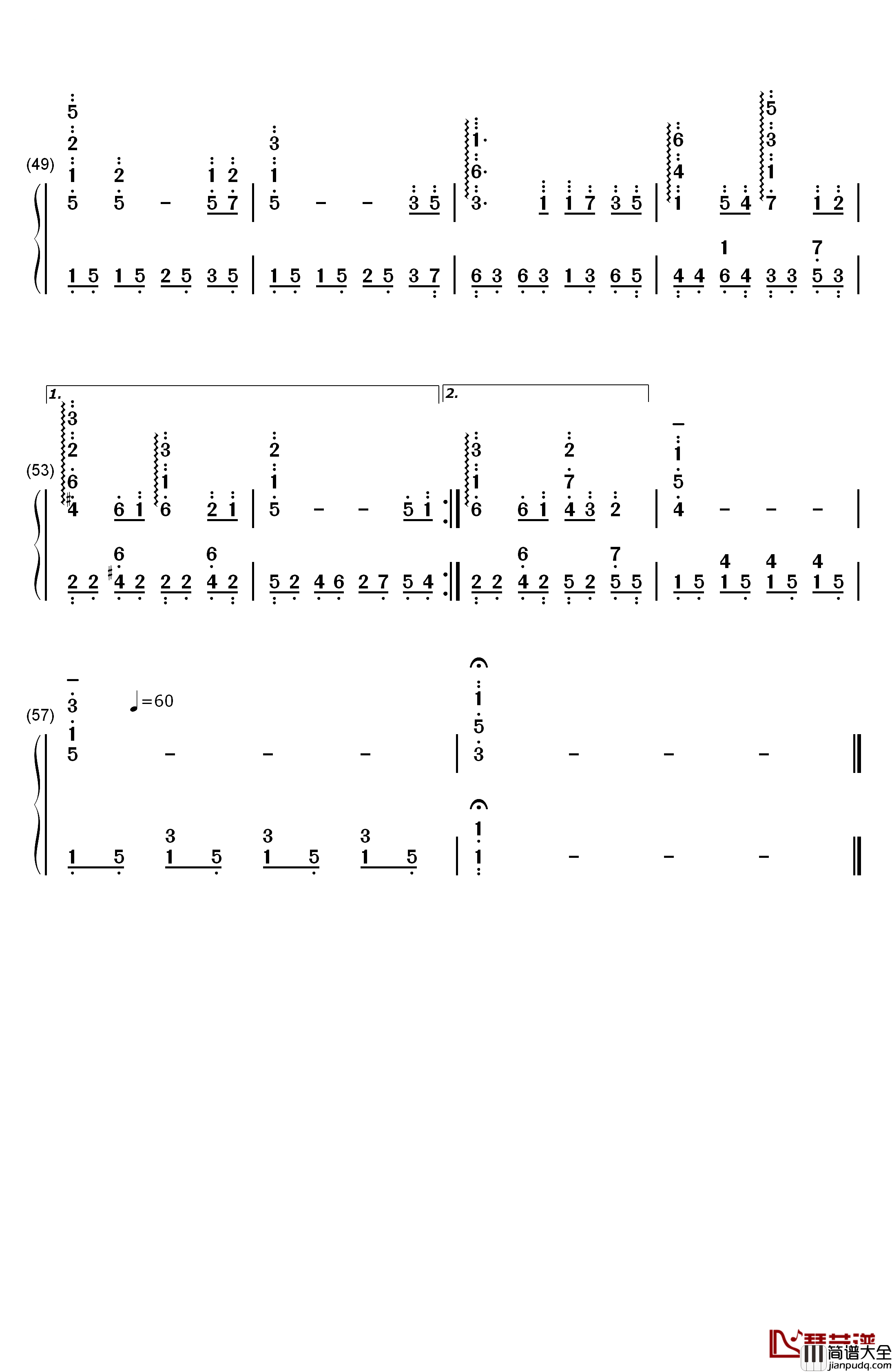 阿希达卡与珊_钢琴简谱_数字双手_久石让_宫崎骏