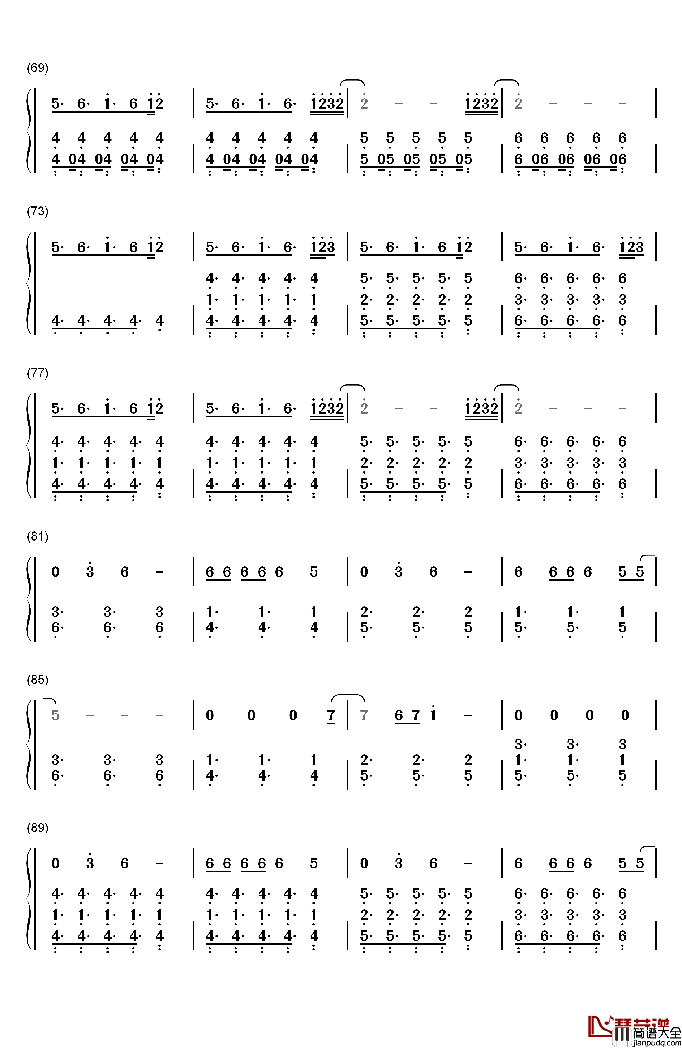 This_Is_What_You_Came_For钢琴简谱_数字双手_Calvin_Harris