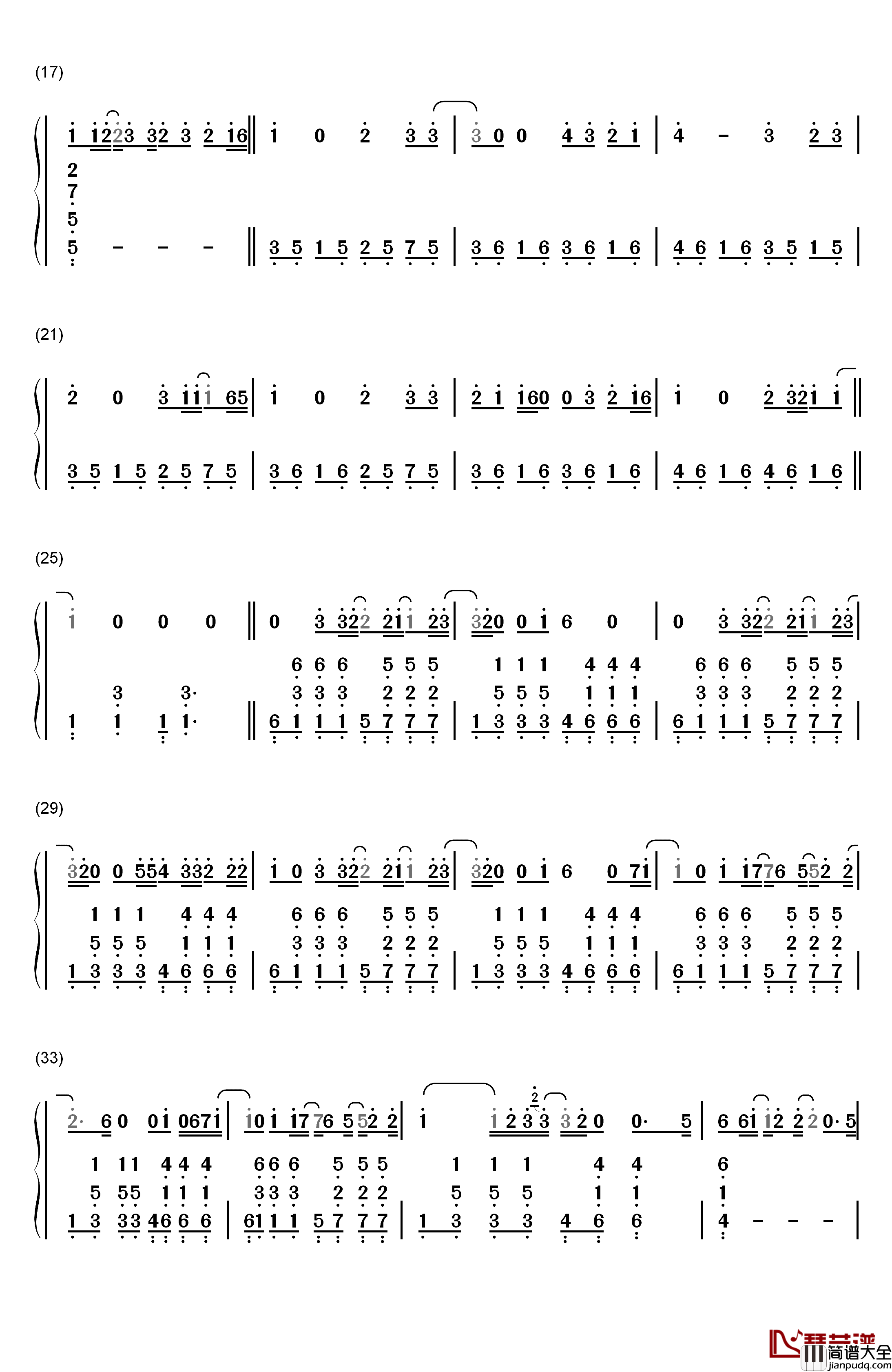 One_Call_Away钢琴简谱_数字双手_Charlie_Puth