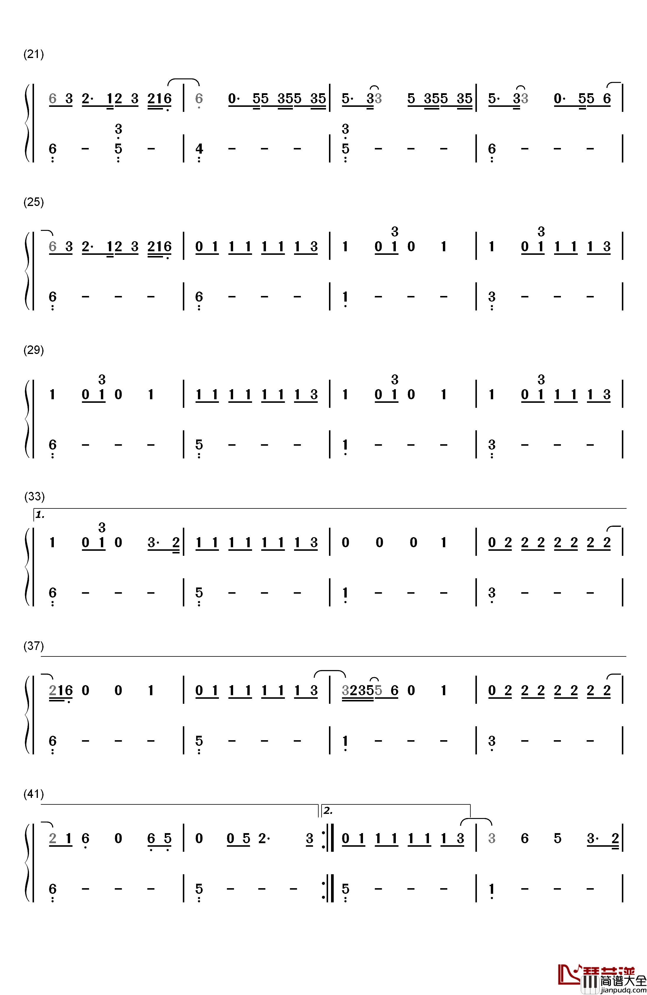 Hands_to_Myself钢琴简谱_数字双手_Selena_Gomez