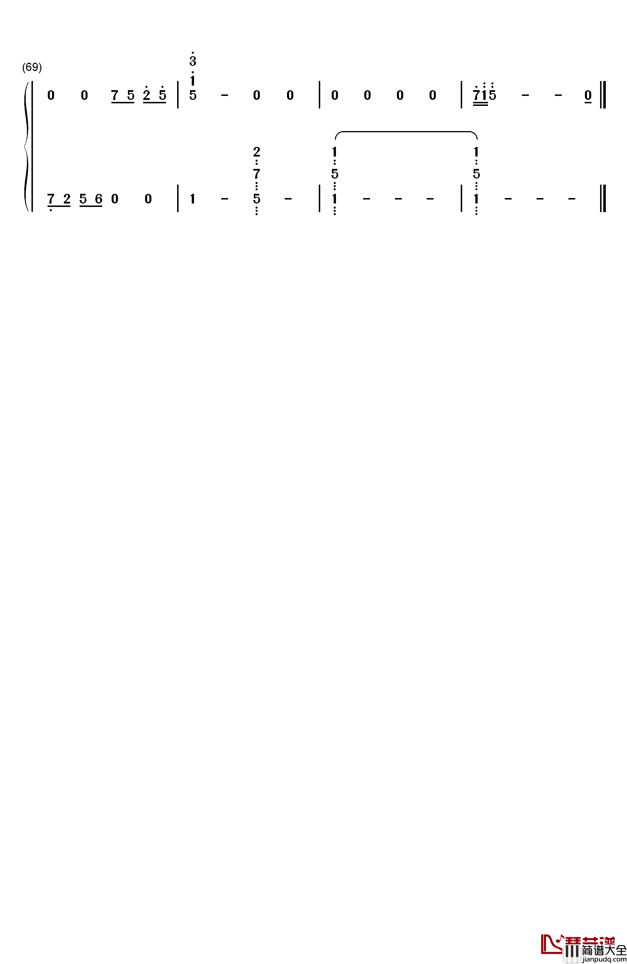 Nuit_Silencieuse钢琴简谱_数字双手_Nuit_Silencieuse